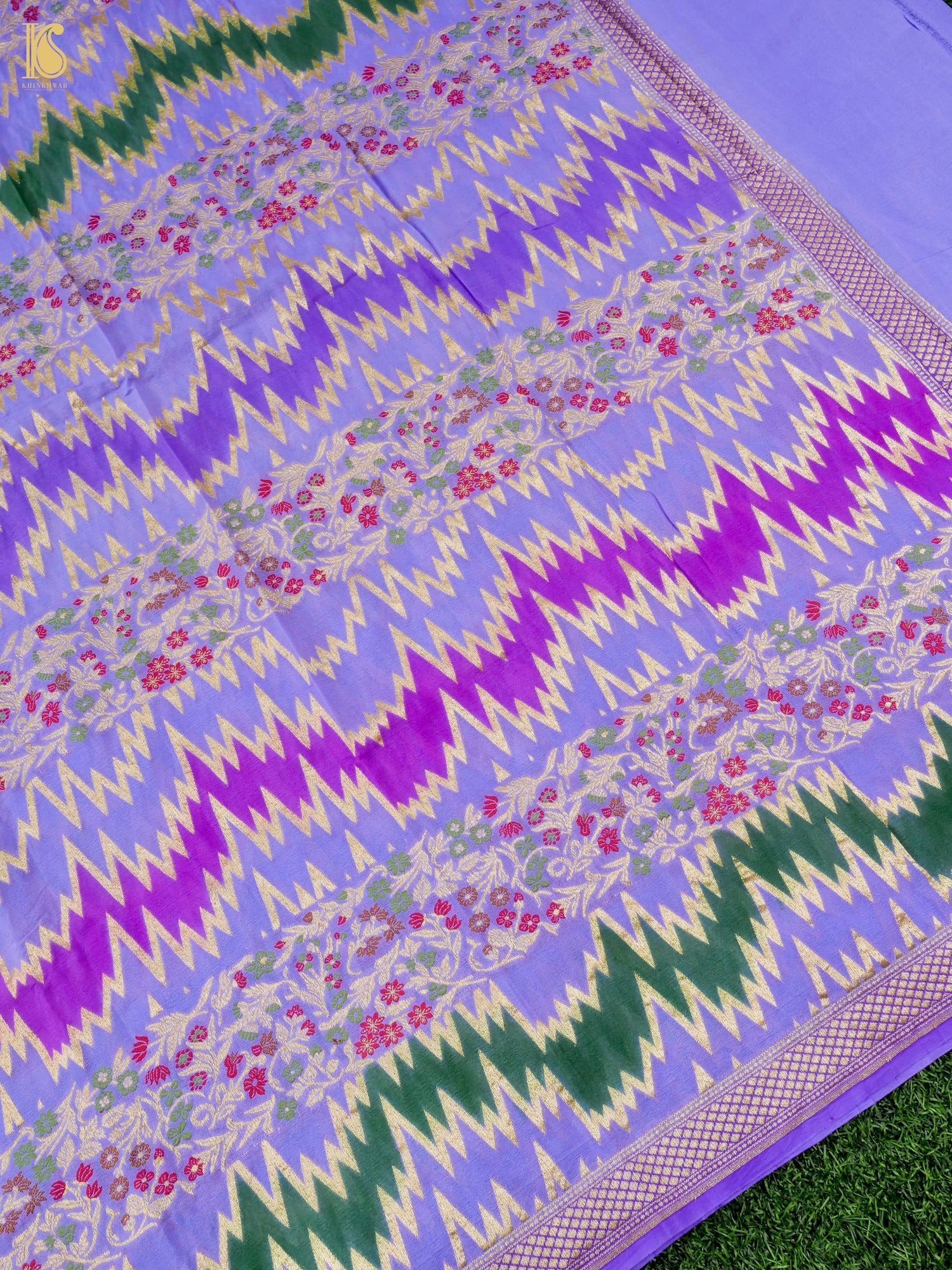 Pure Georgette Silk Meenakari Banarasi Jaal Dupatta