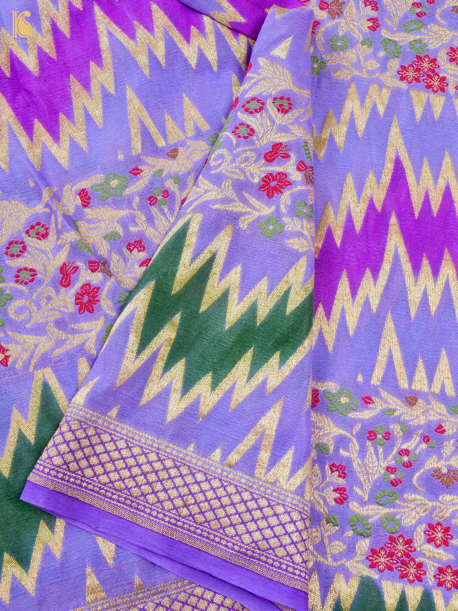 Pure Georgette Silk Meenakari Banarasi Jaal Dupatta