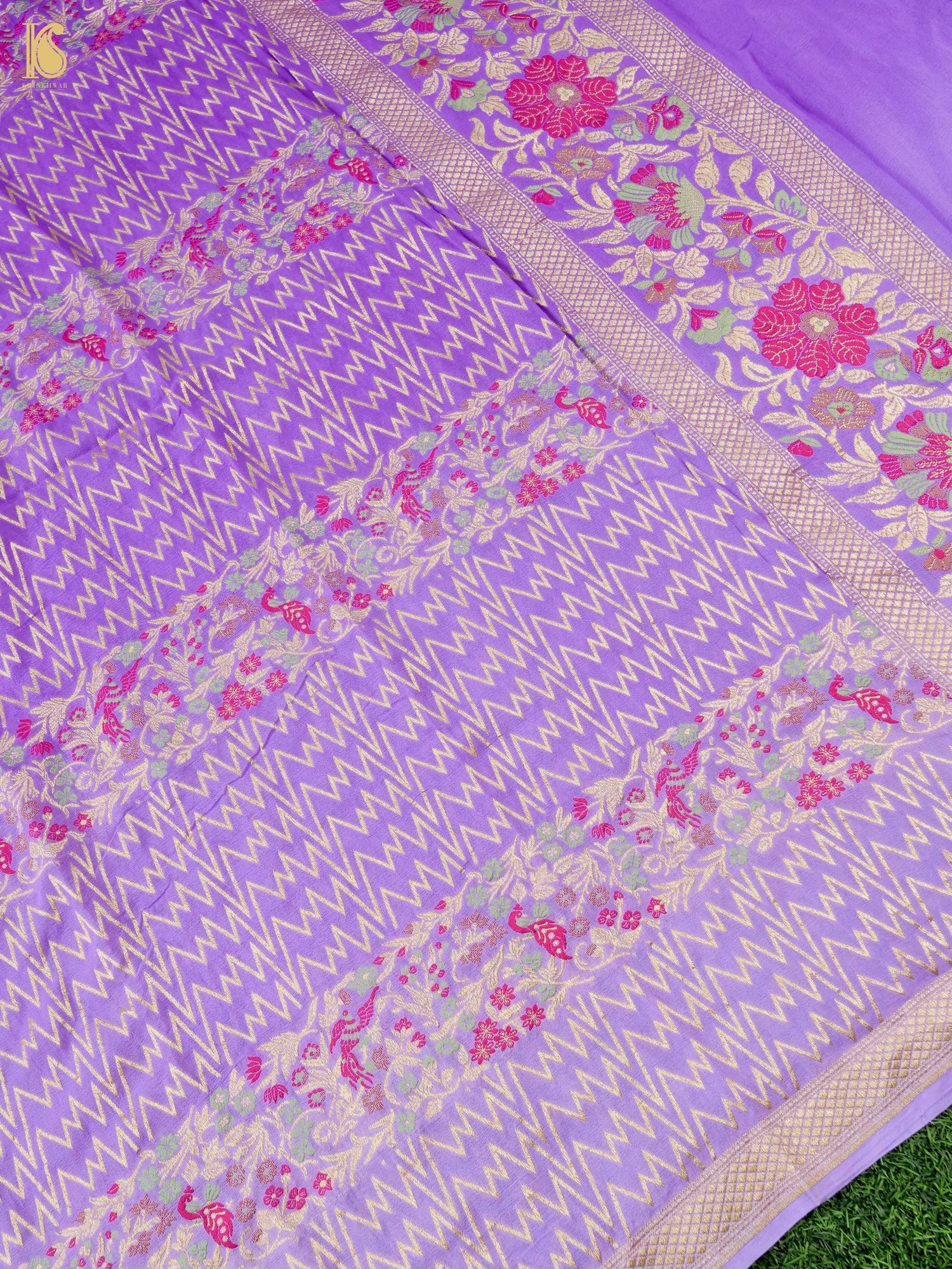 Pure Georgette Silk Meenakari Banarasi Jaal Dupatta