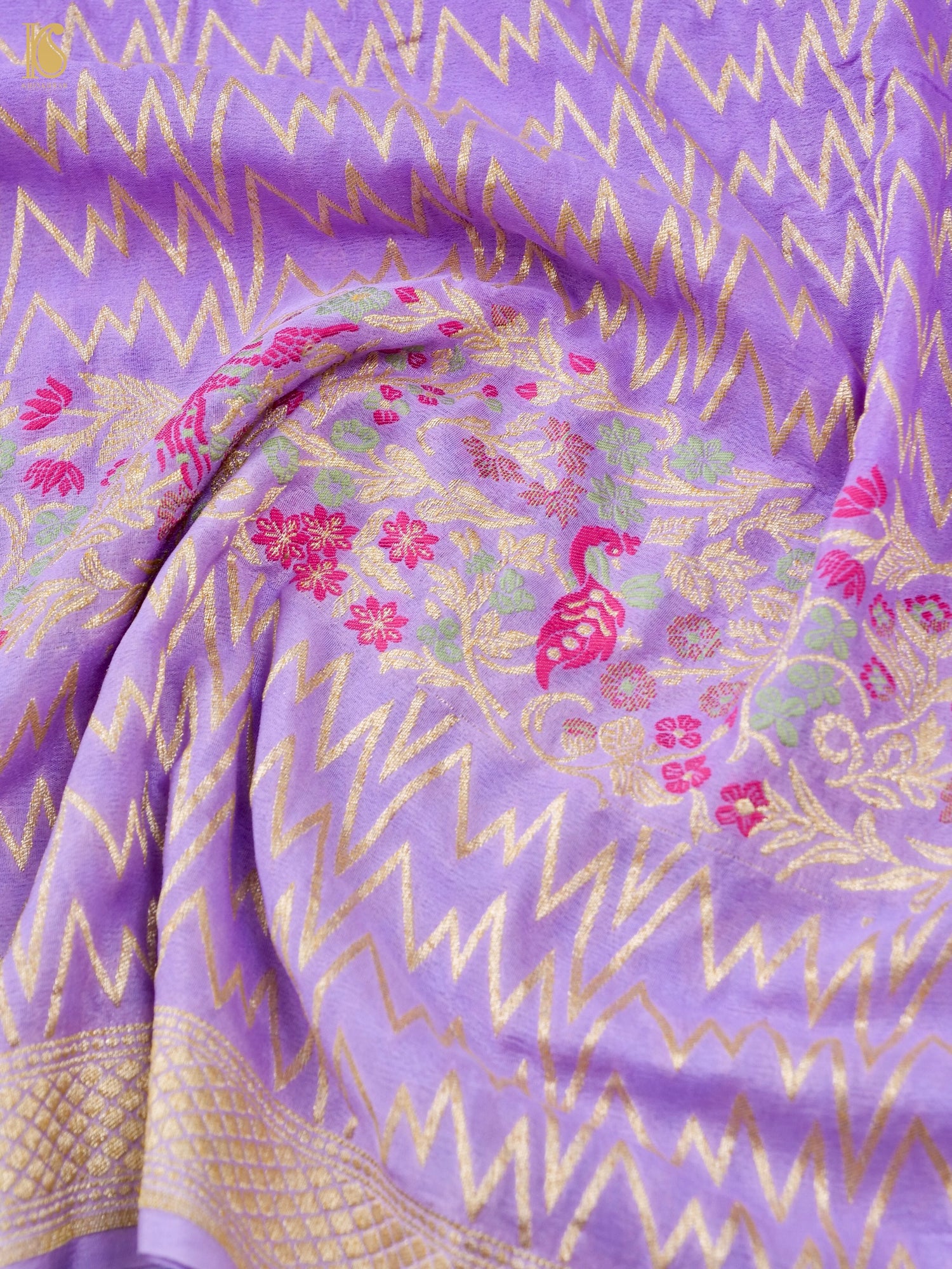 Pure Georgette Silk Meenakari Banarasi Jaal Dupatta