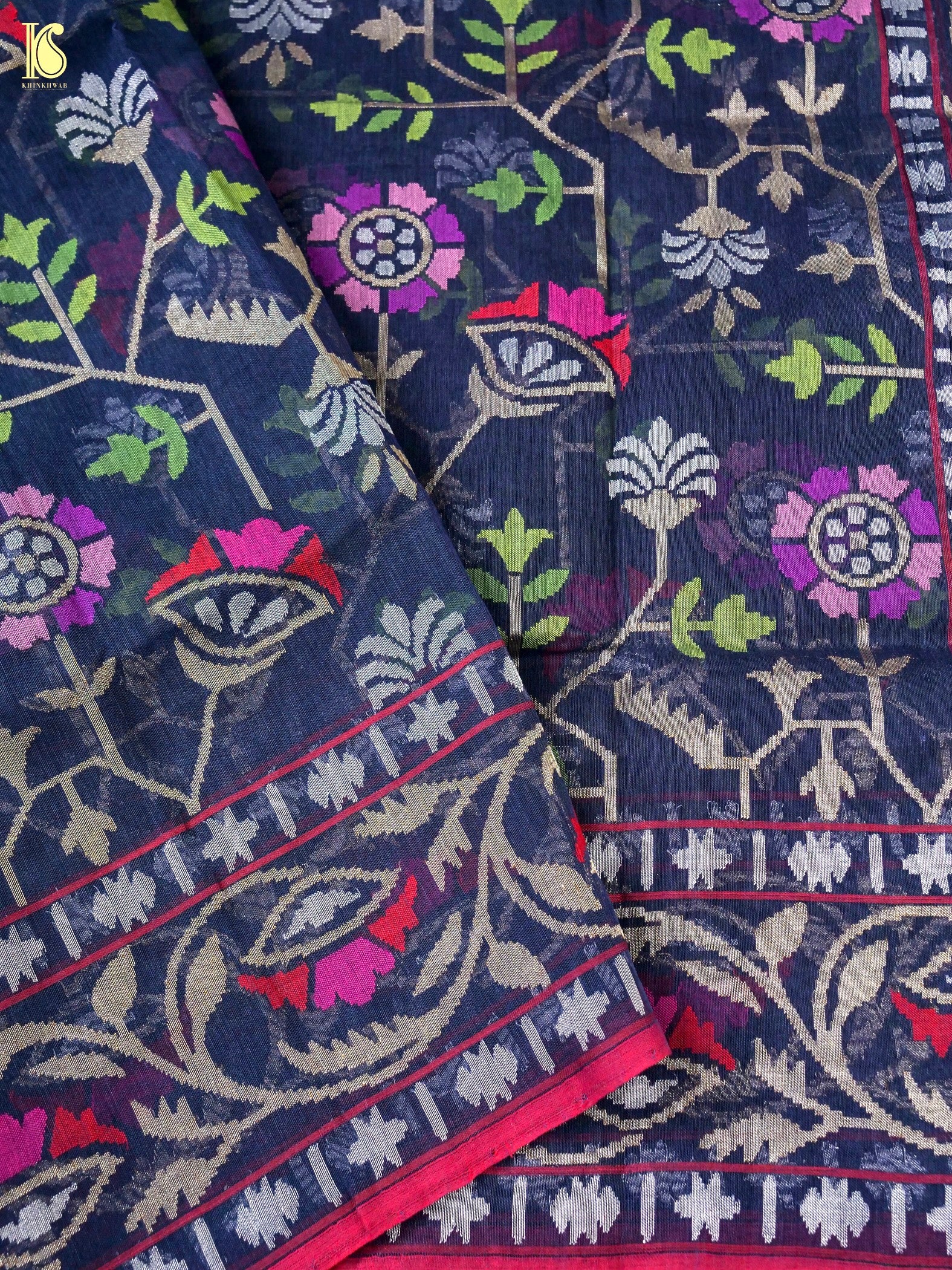Pure Cotton Real Silver Zari Handloom Banarasi Dupatta