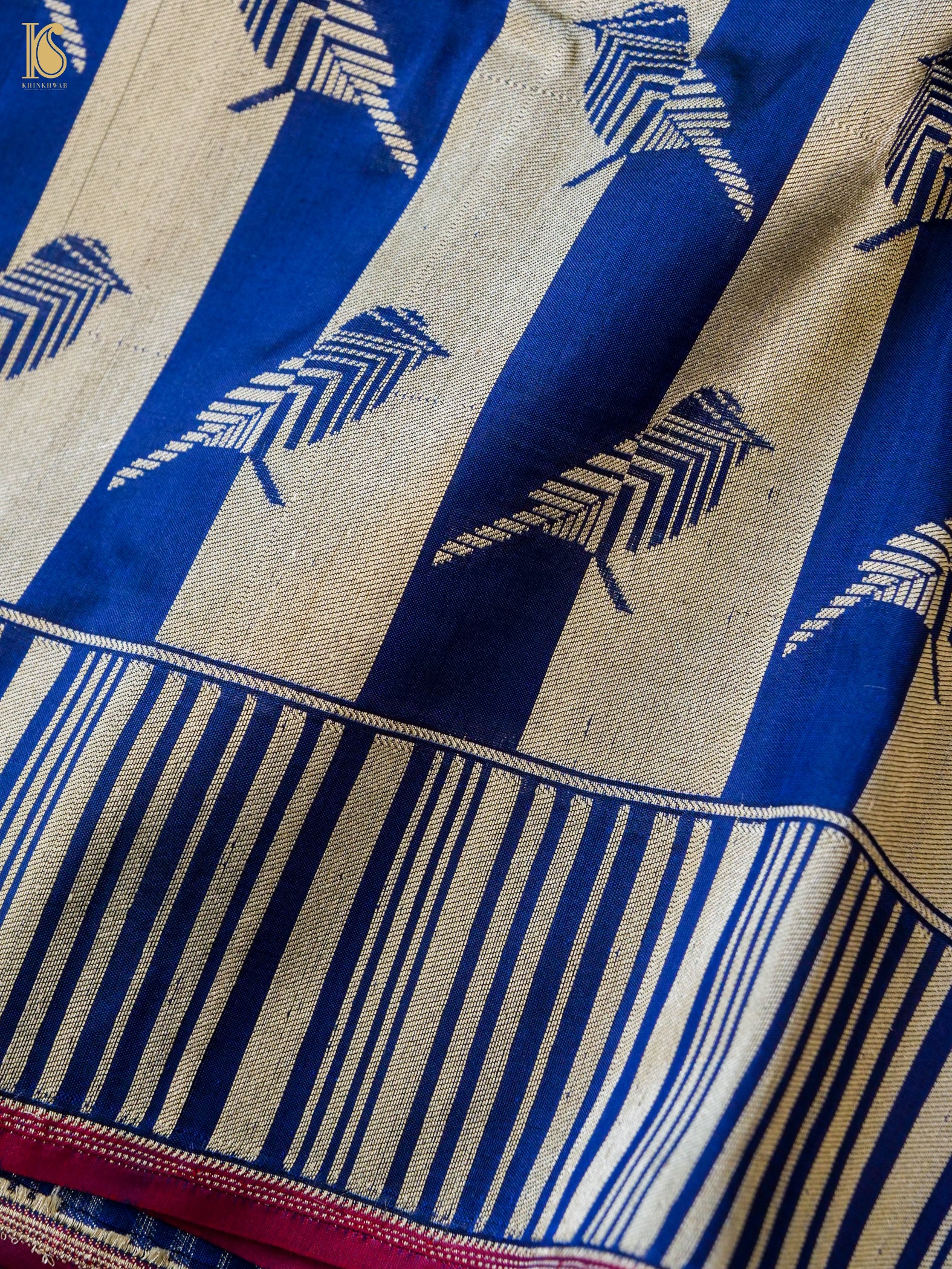 Handwoven Katan Silk Banarasi Chidiya Saree