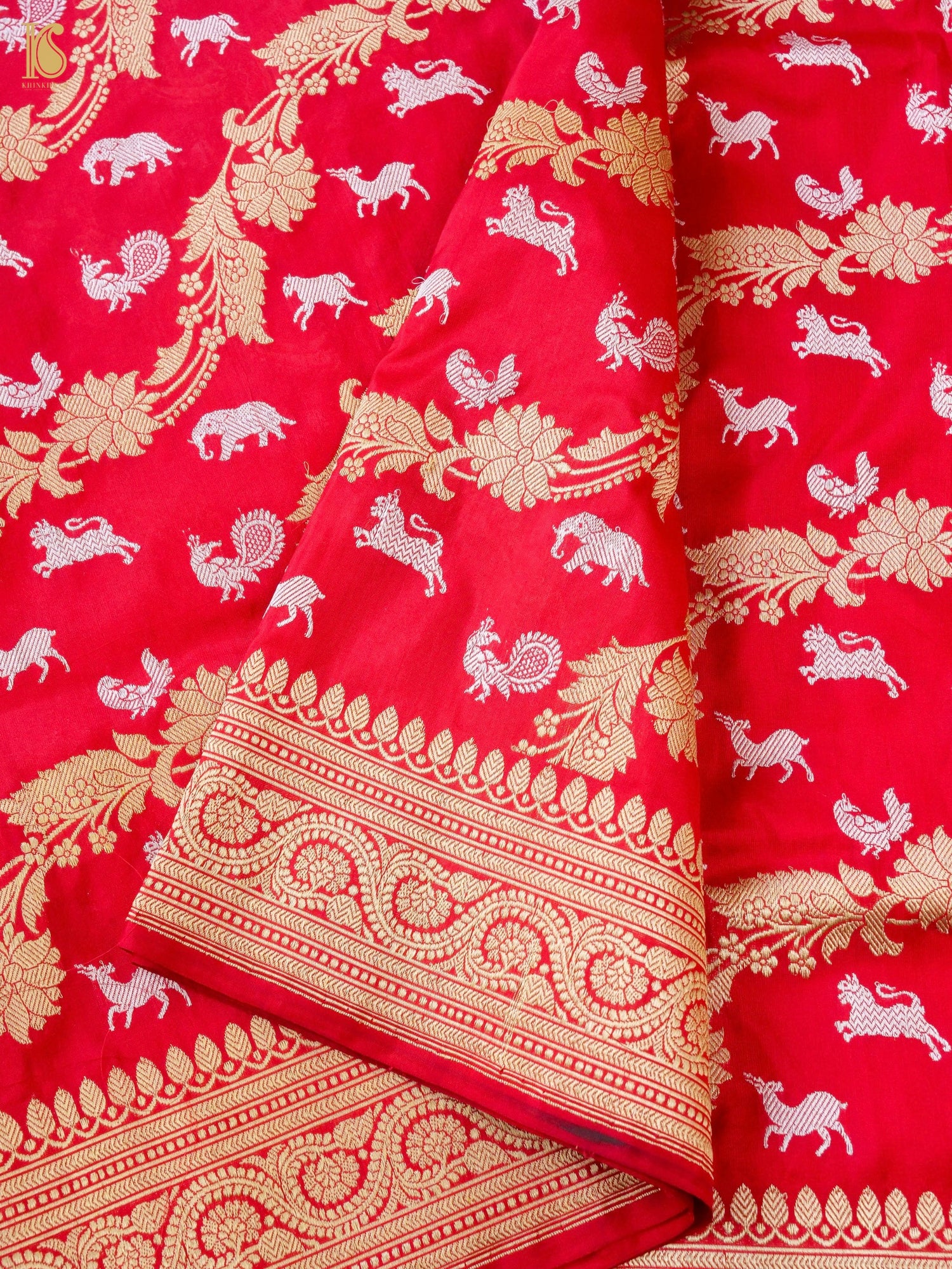 Handloom Banarasi Katan Silk Shikargah Saree