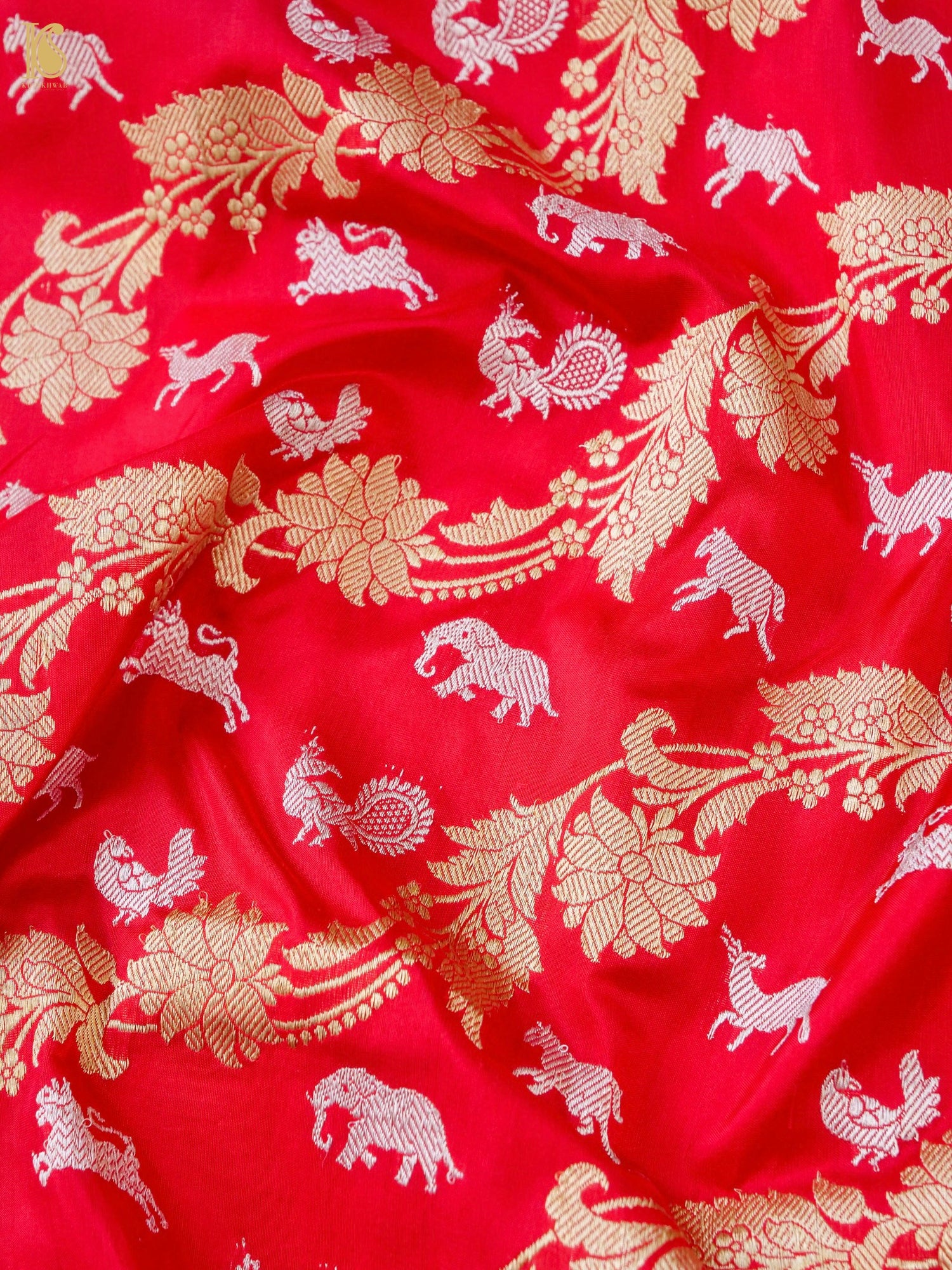 Handloom Banarasi Katan Silk Shikargah Saree