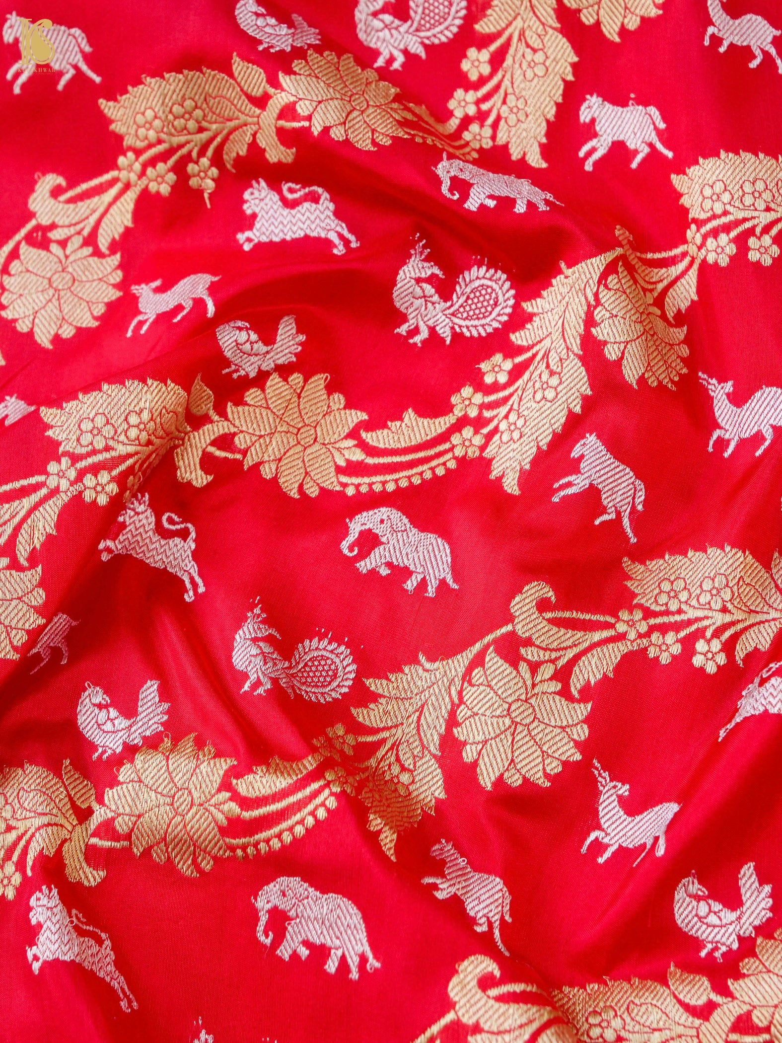 Handloom Banarasi Katan Silk Shikargah Saree