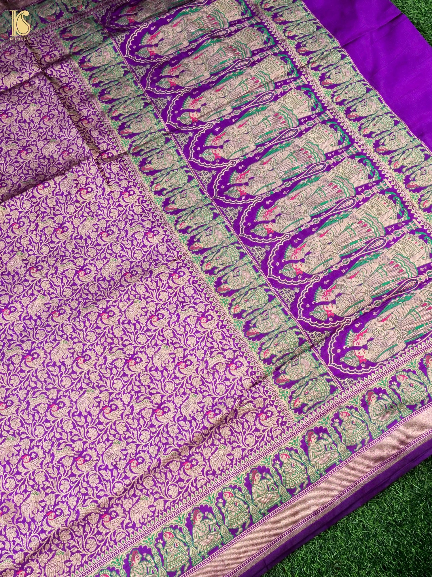 Handloom Baluchari Banarasi Katan Silk Saree