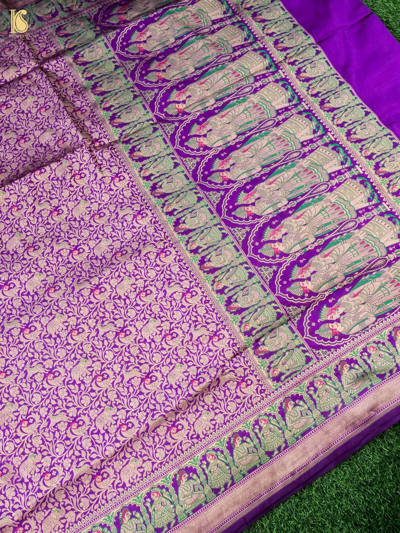 Handloom Baluchari Banarasi Katan Silk Saree