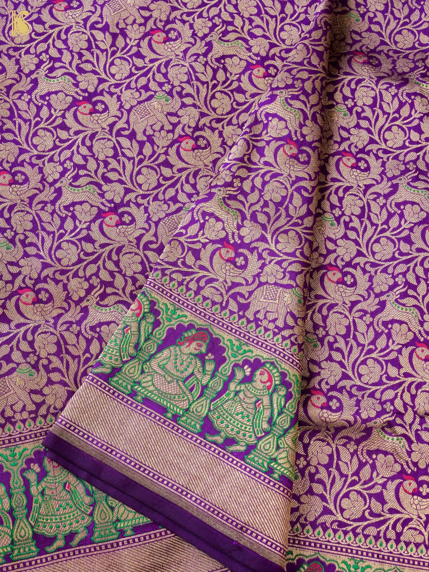 Handloom Baluchari Banarasi Katan Silk Saree