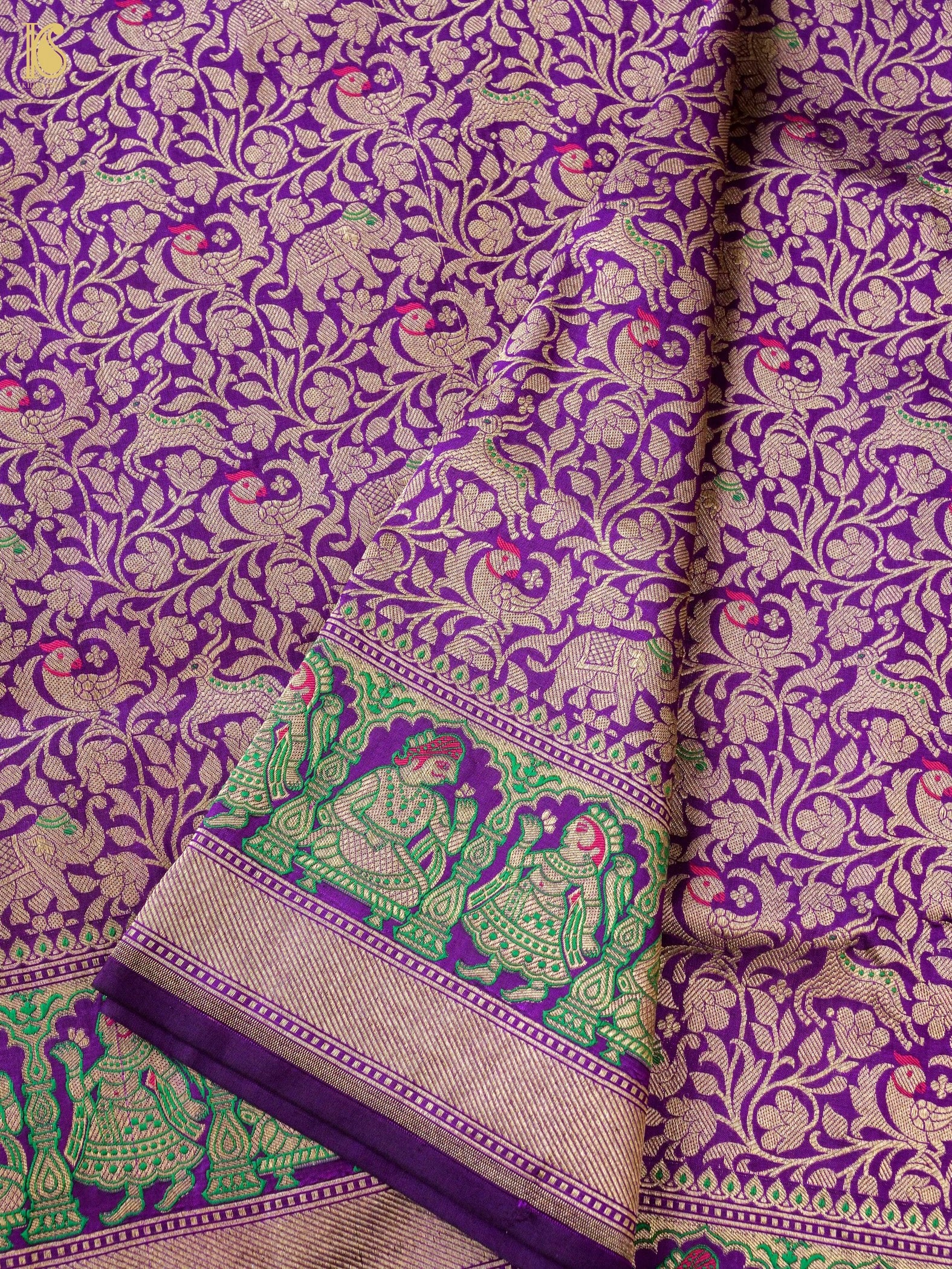 Handloom Baluchari Banarasi Katan Silk Saree