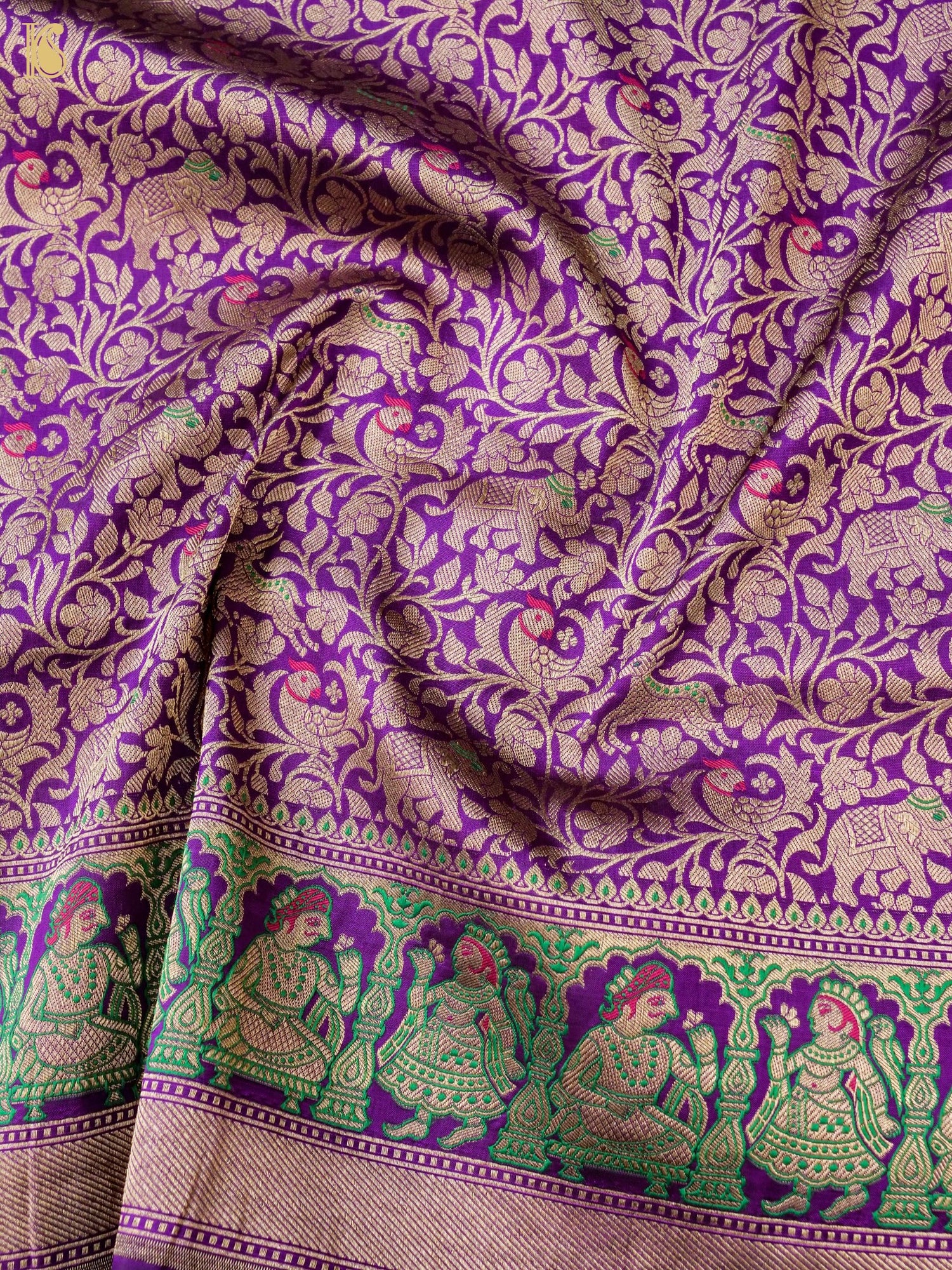 Handloom Baluchari Banarasi Katan Silk Saree