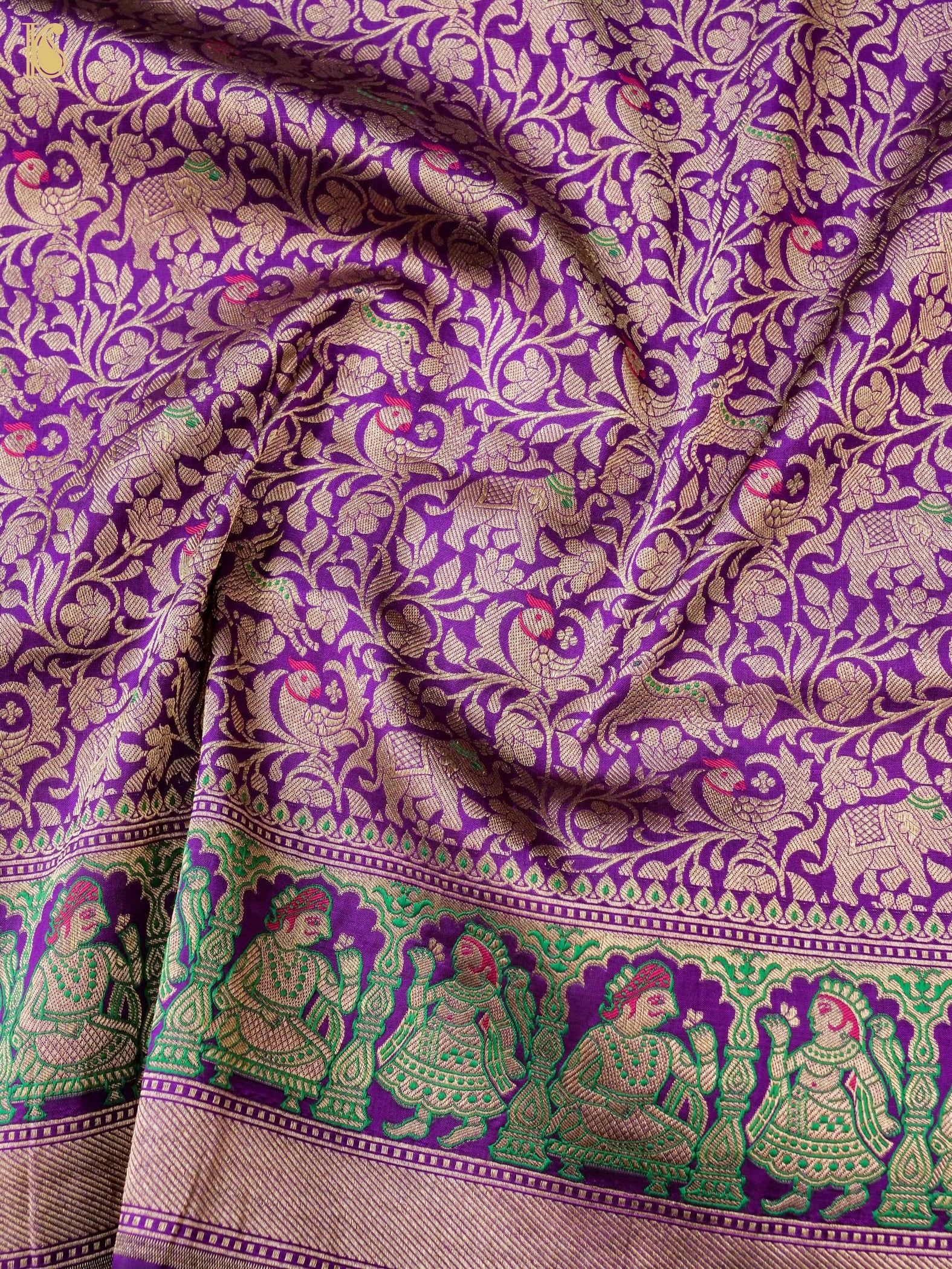 Handloom Baluchari Banarasi Katan Silk Saree