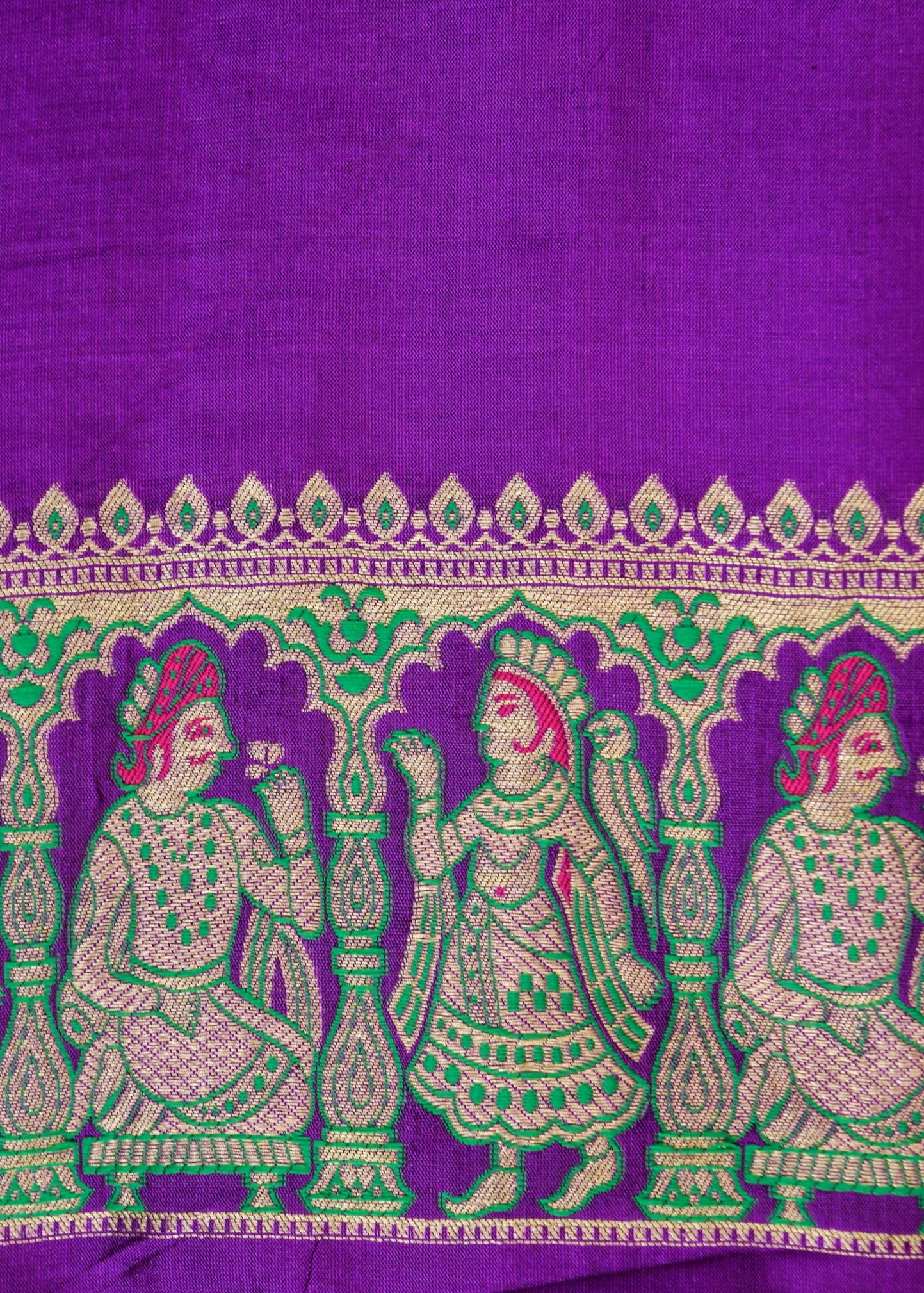 Handloom Baluchari Banarasi Katan Silk Saree