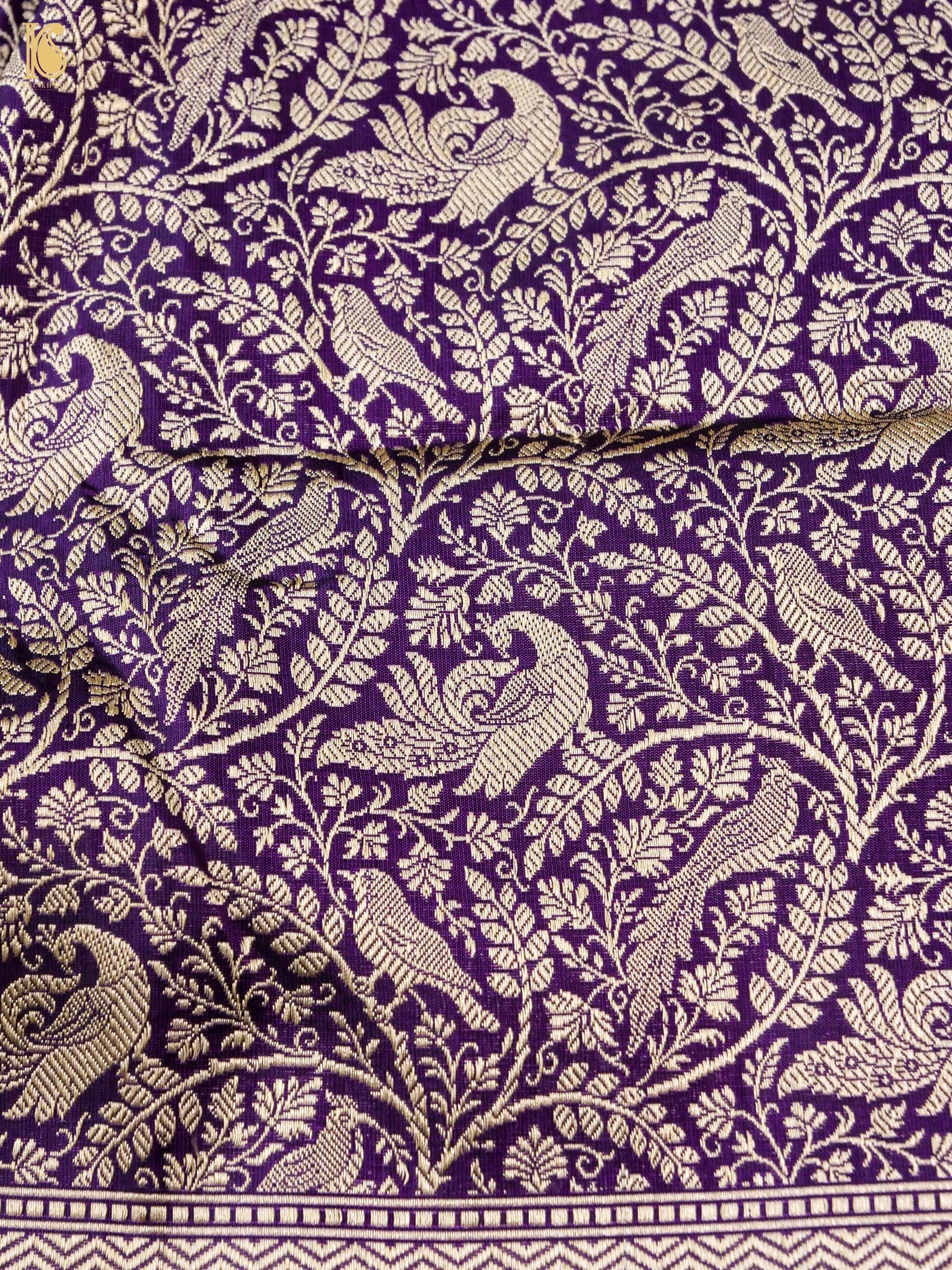 Handwoven Katan Silk Banarasi Shikargah Saree