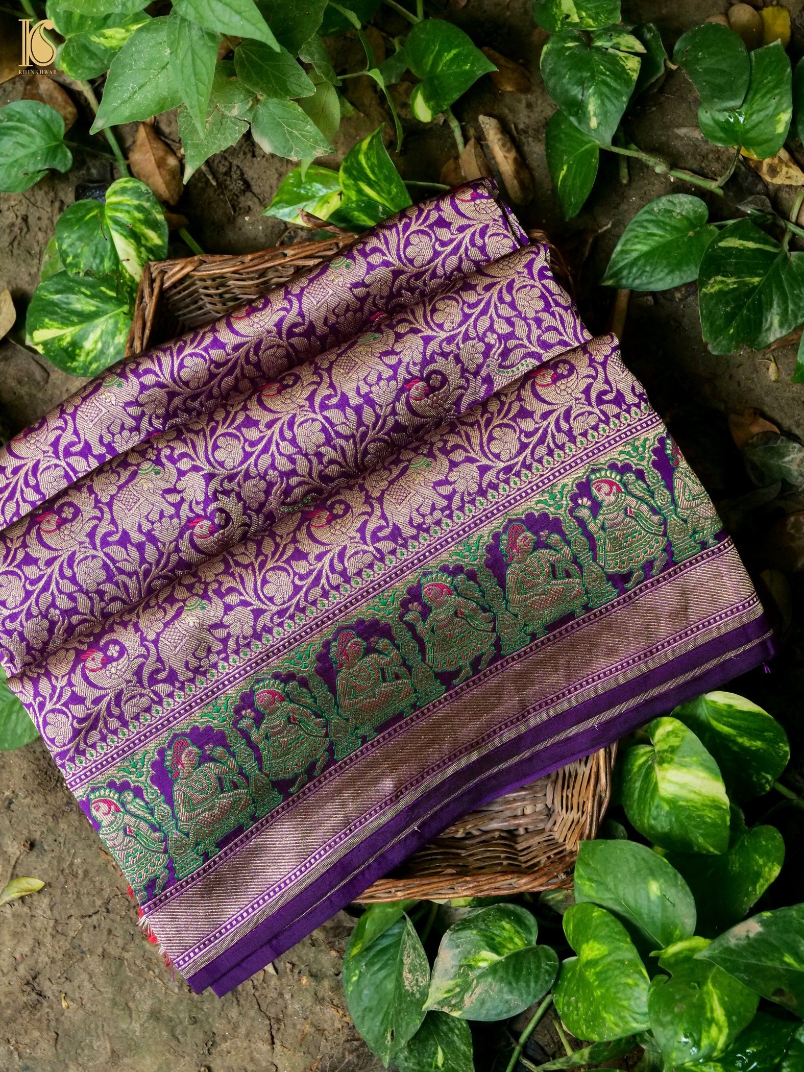Handloom Baluchari Banarasi Katan Silk Saree