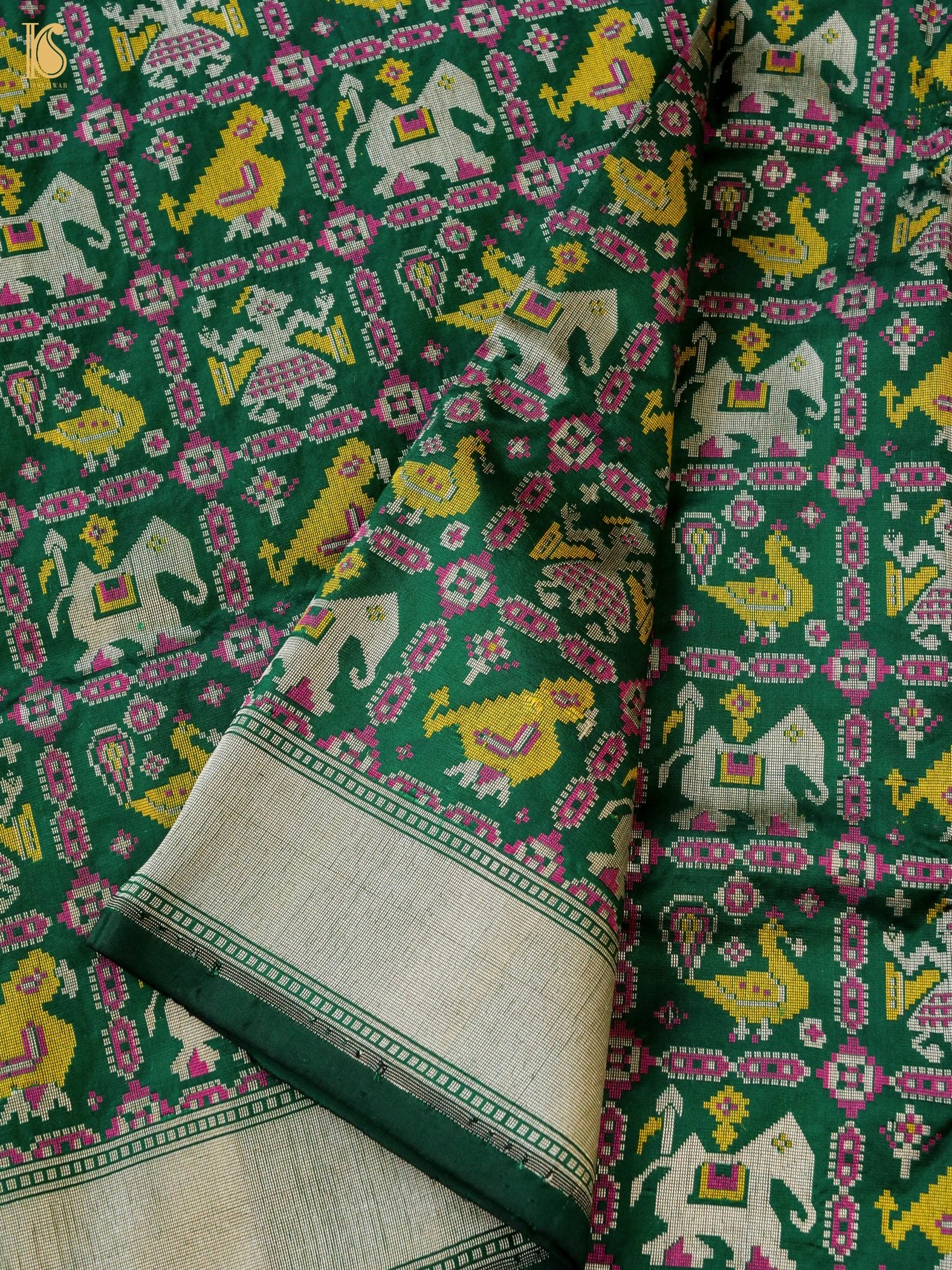 Handwoven Banarasi Katan Silk Patola Saree