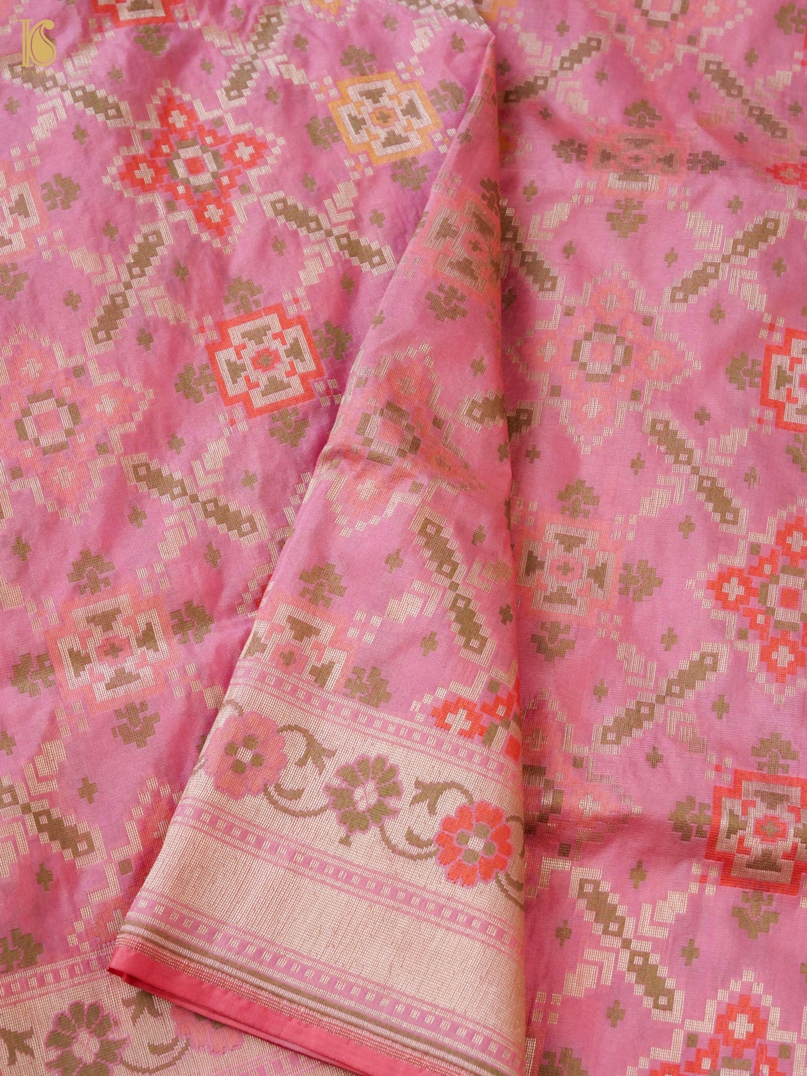 Handwoven Banarasi Katan Silk Patola Saree