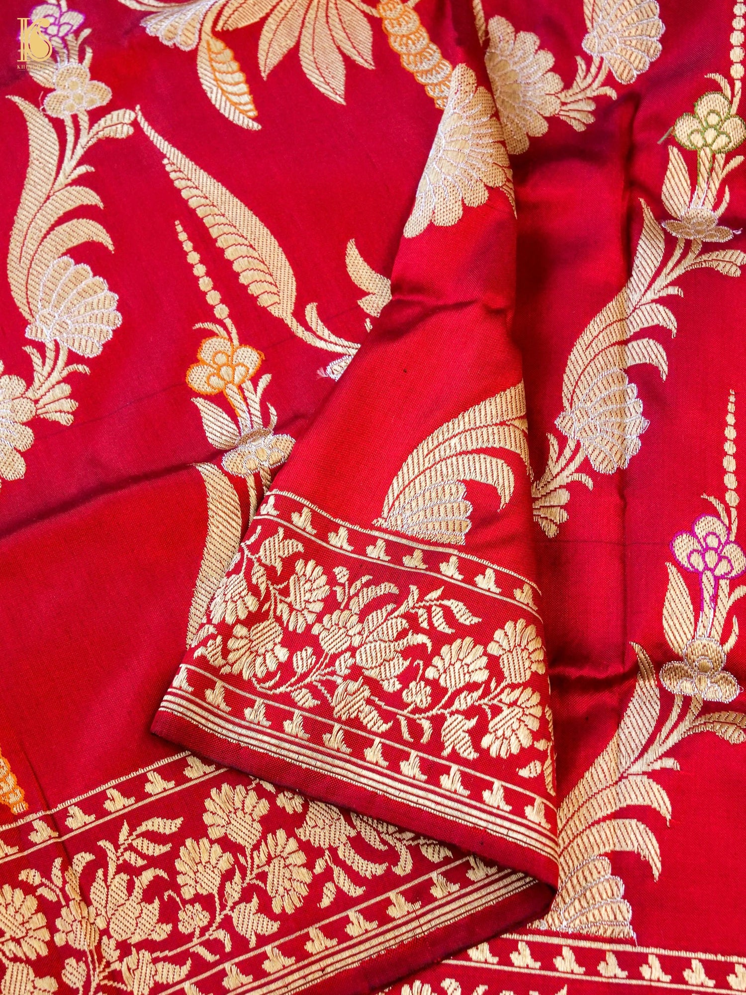 Handwoven Banarasi Katan Silk Kadwa Dupatta
