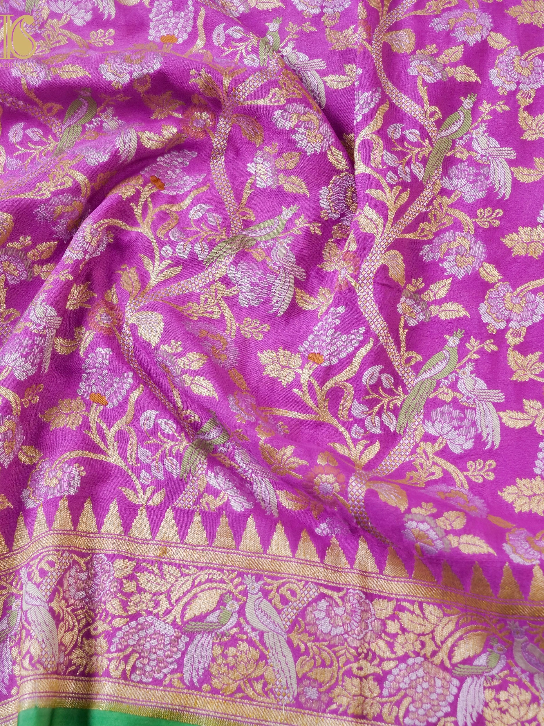 Georgette Banarasi Birds of Paradise Saree