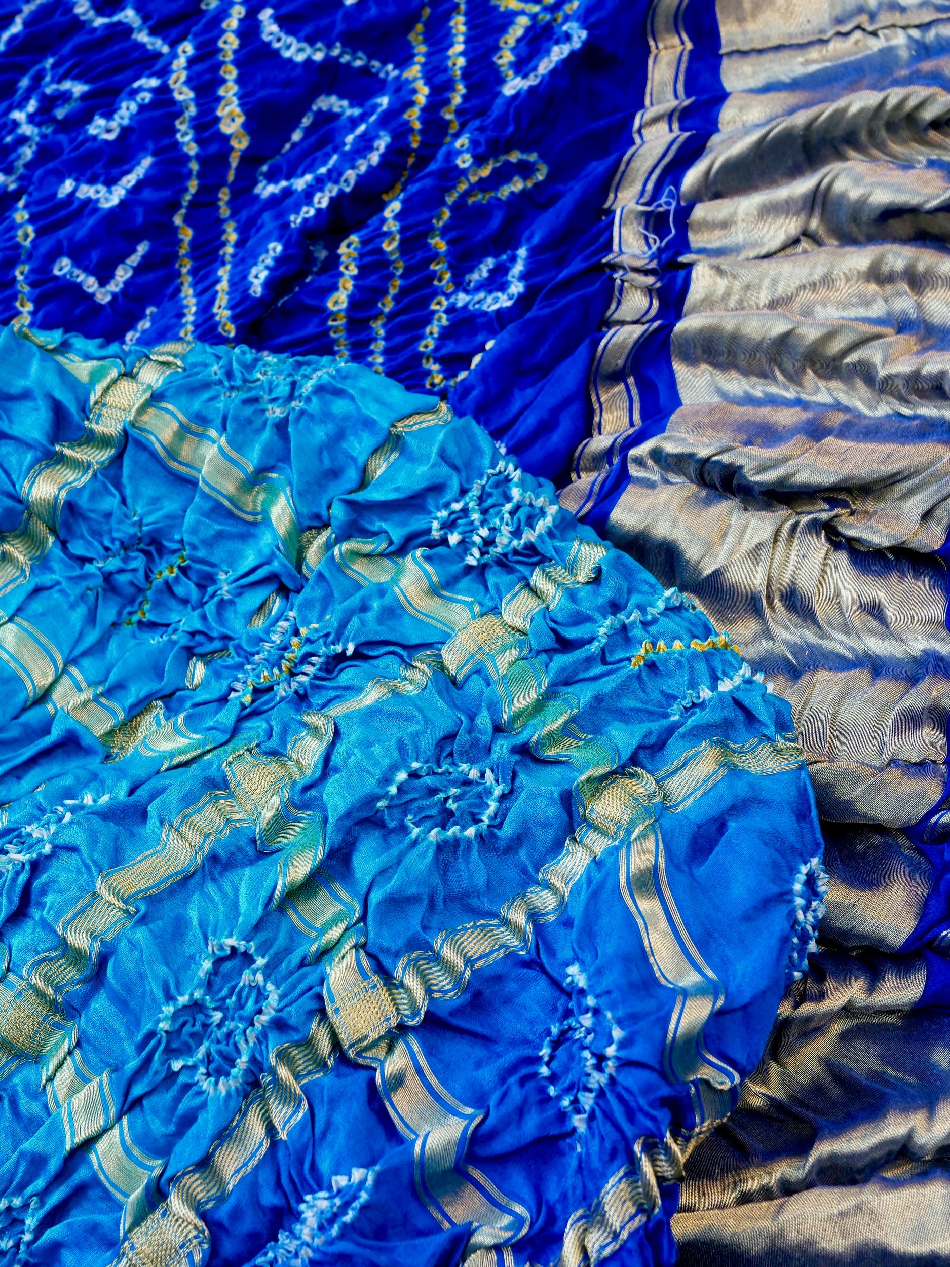 Handwoven Gajji Silk Gharchola Bandhani Saree