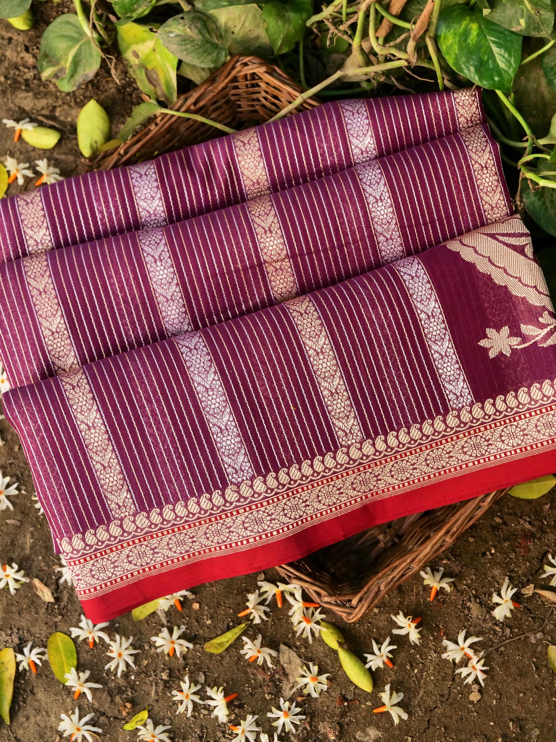 Handloom Katan Silk Banarasi Kadwa Ektara Saree