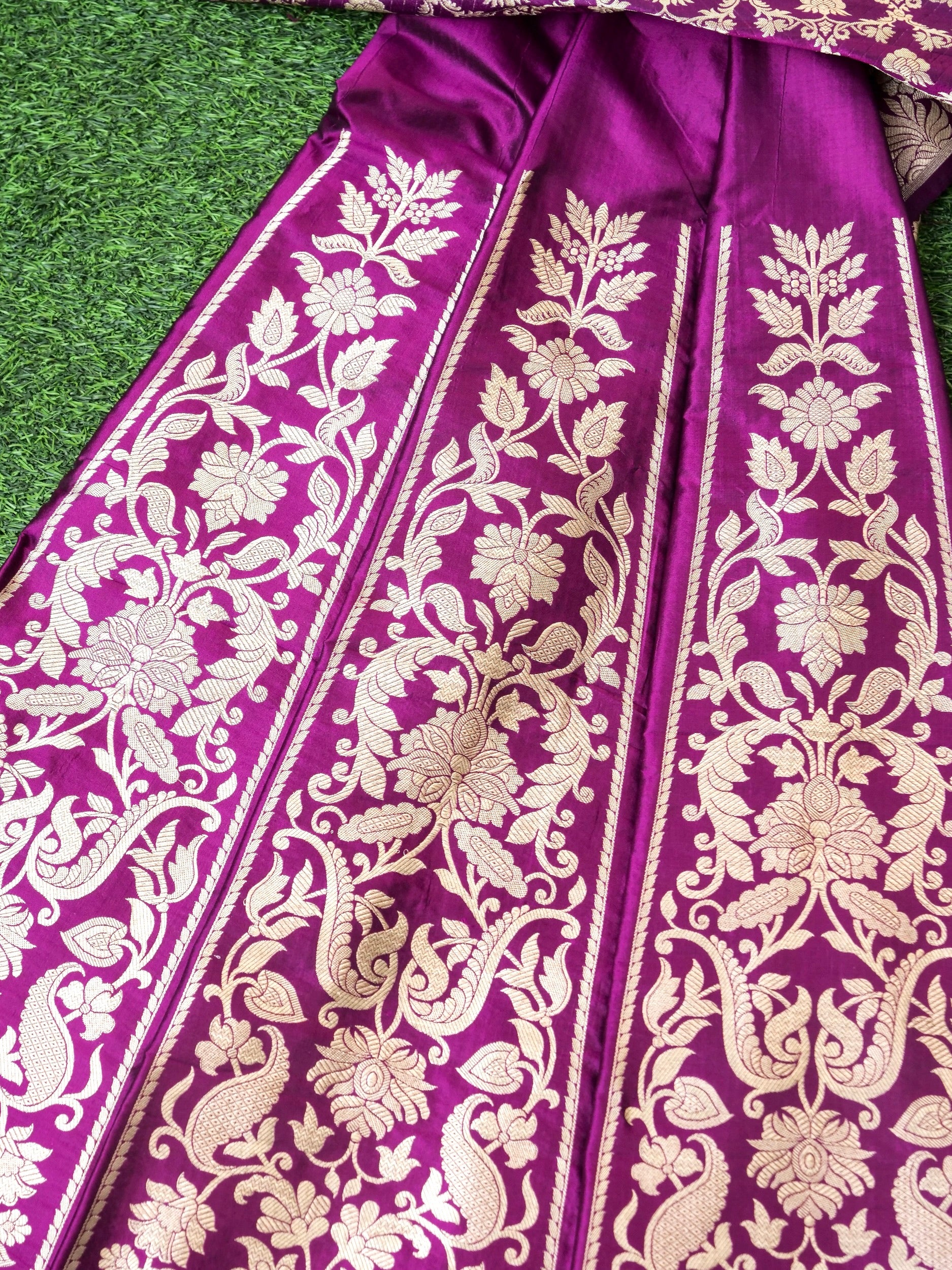 Handloom Banarasi Katan Silk Kalidar Aranya Lehenga