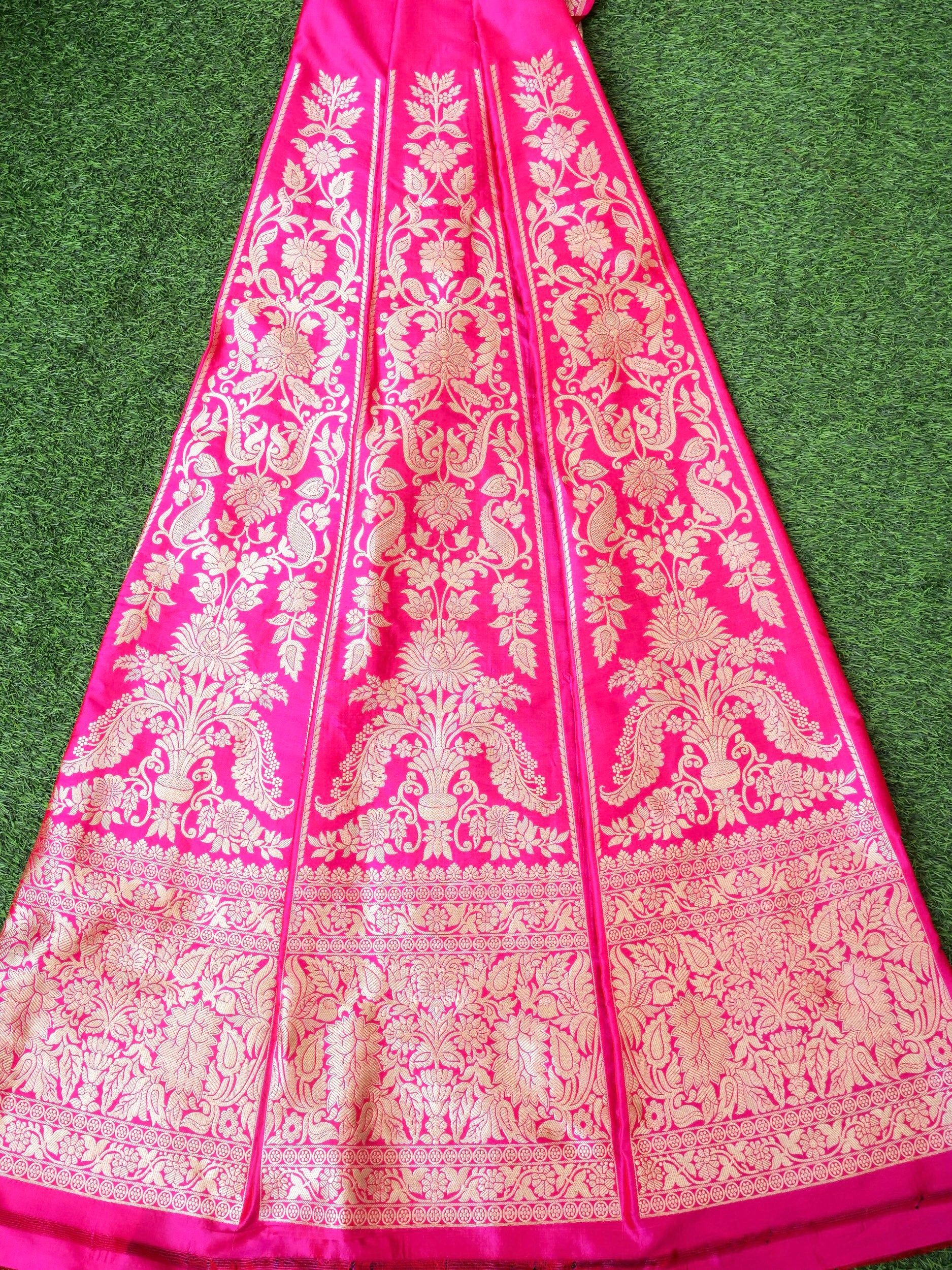 Handloom Banarasi Katan Silk Kalidar Aranya Lehenga