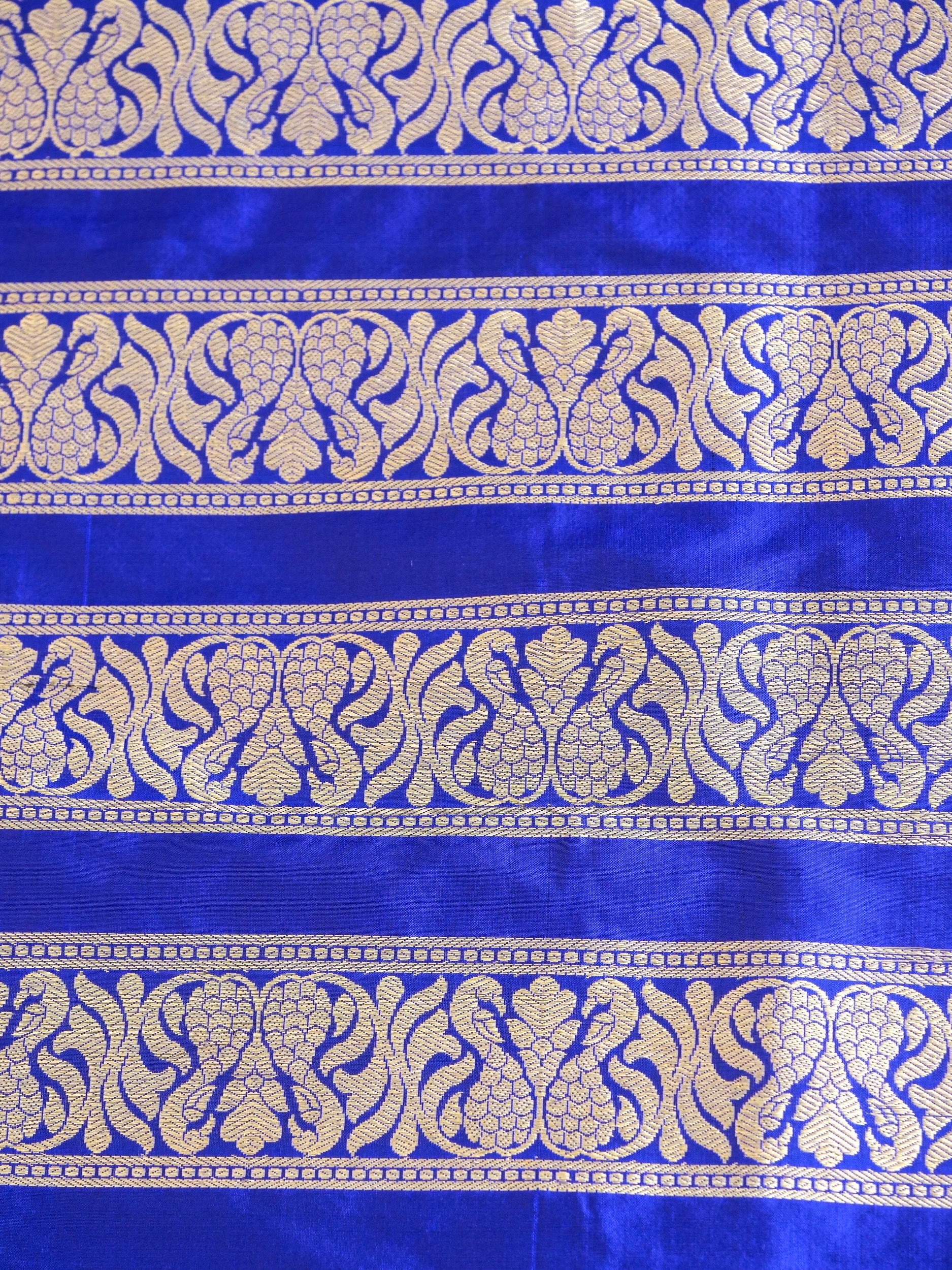 Handloom Banarasi Katan Silk Kalidar Mrinala Lehenga