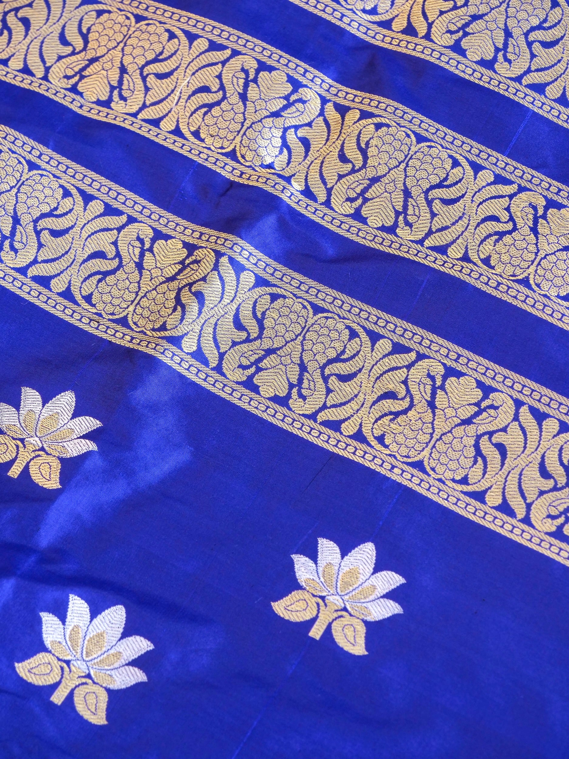 Handloom Banarasi Katan Silk Kalidar Mrinala Lehenga