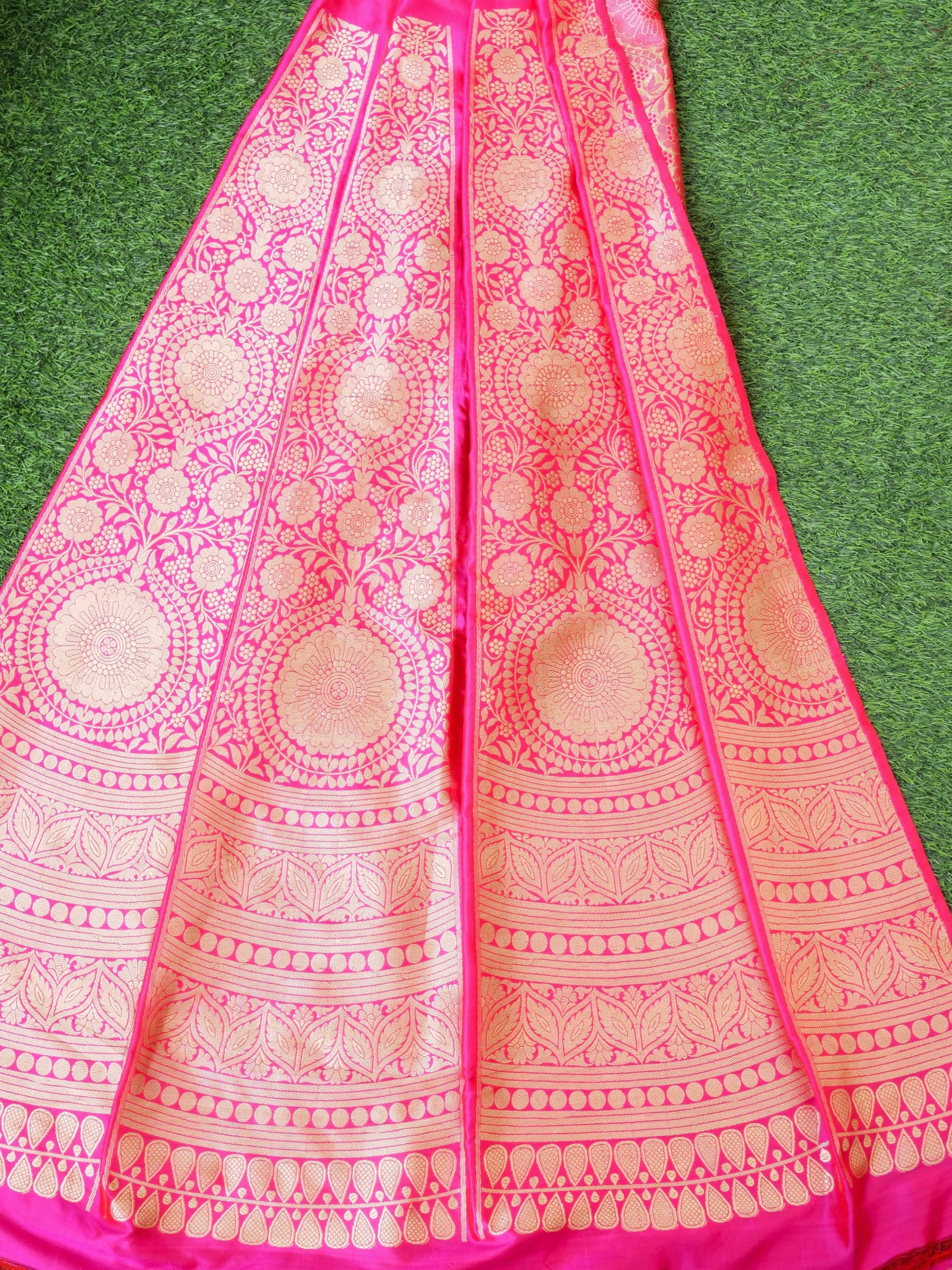 Handloom Banarasi Katan Silk Kalidar Neerja Lehenga