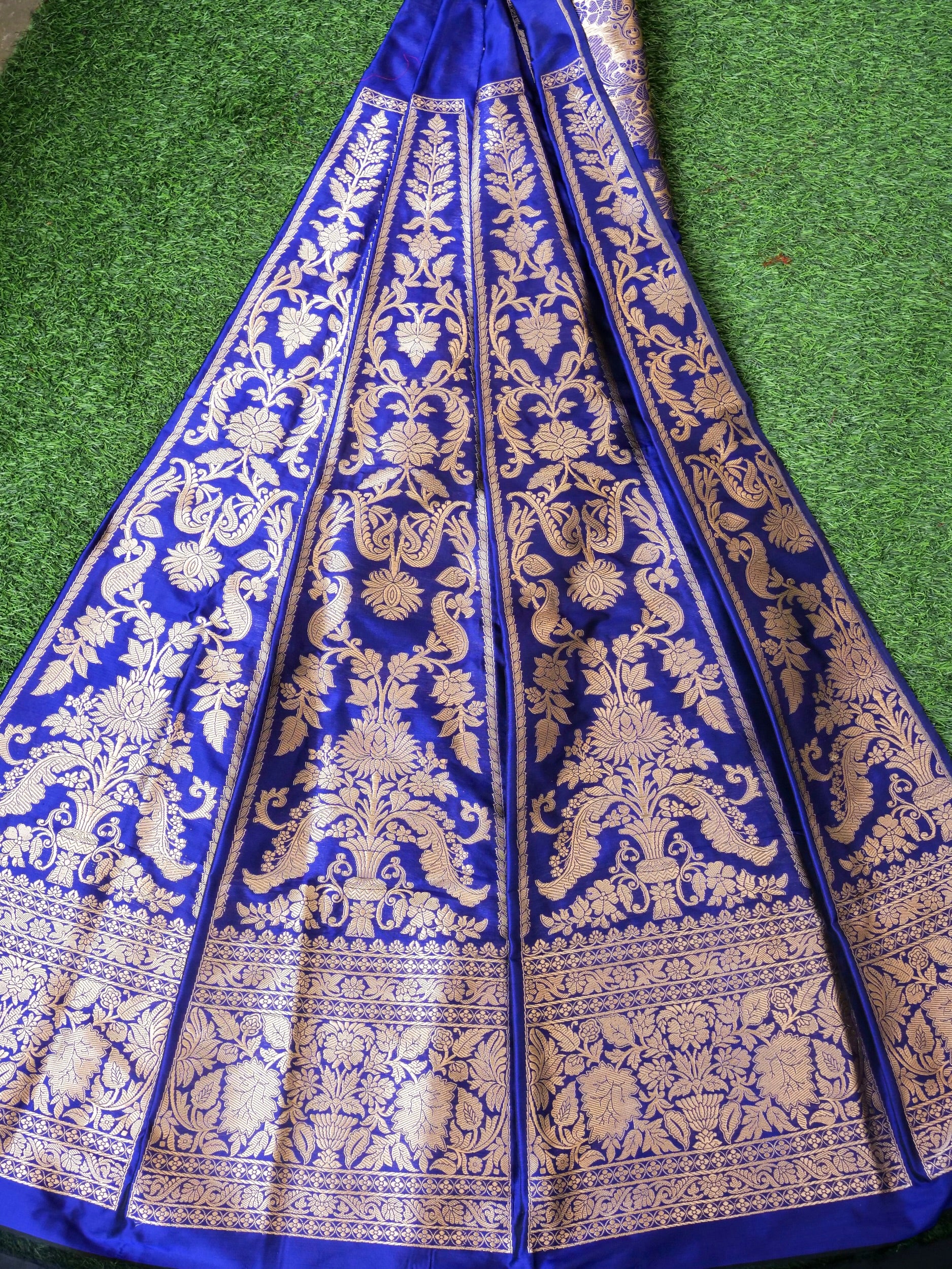 Handloom Banarasi Katan Silk Kalidar Aranya Lehenga