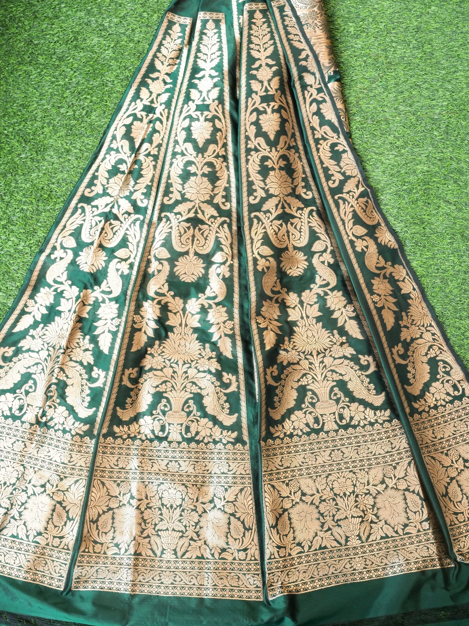 Handloom Banarasi Katan Silk Kalidar Aranya Lehenga