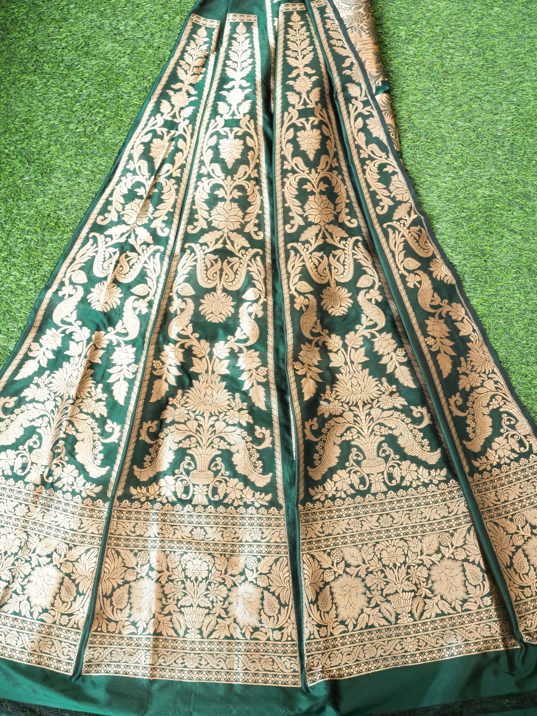 Handloom Banarasi Katan Silk Kalidar Aranya Lehenga