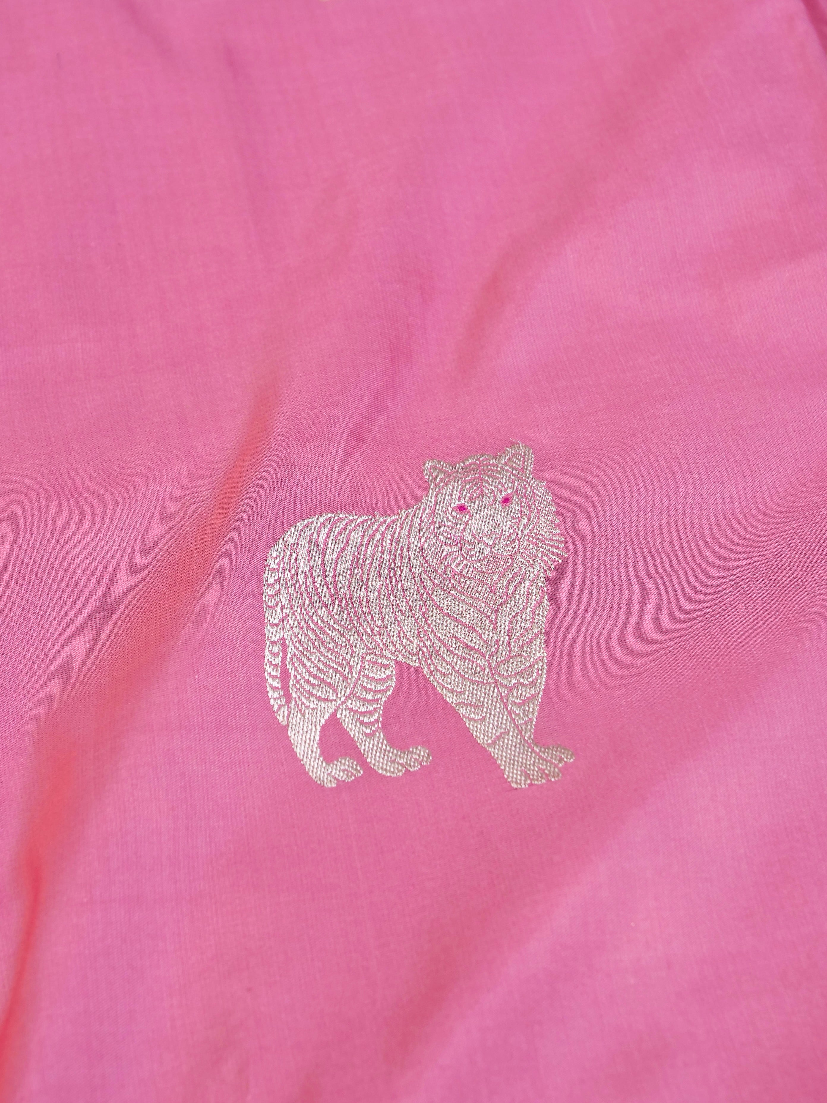 Handloom Banarasi Pure Katan Silk Zarmrig Kadwa Saree