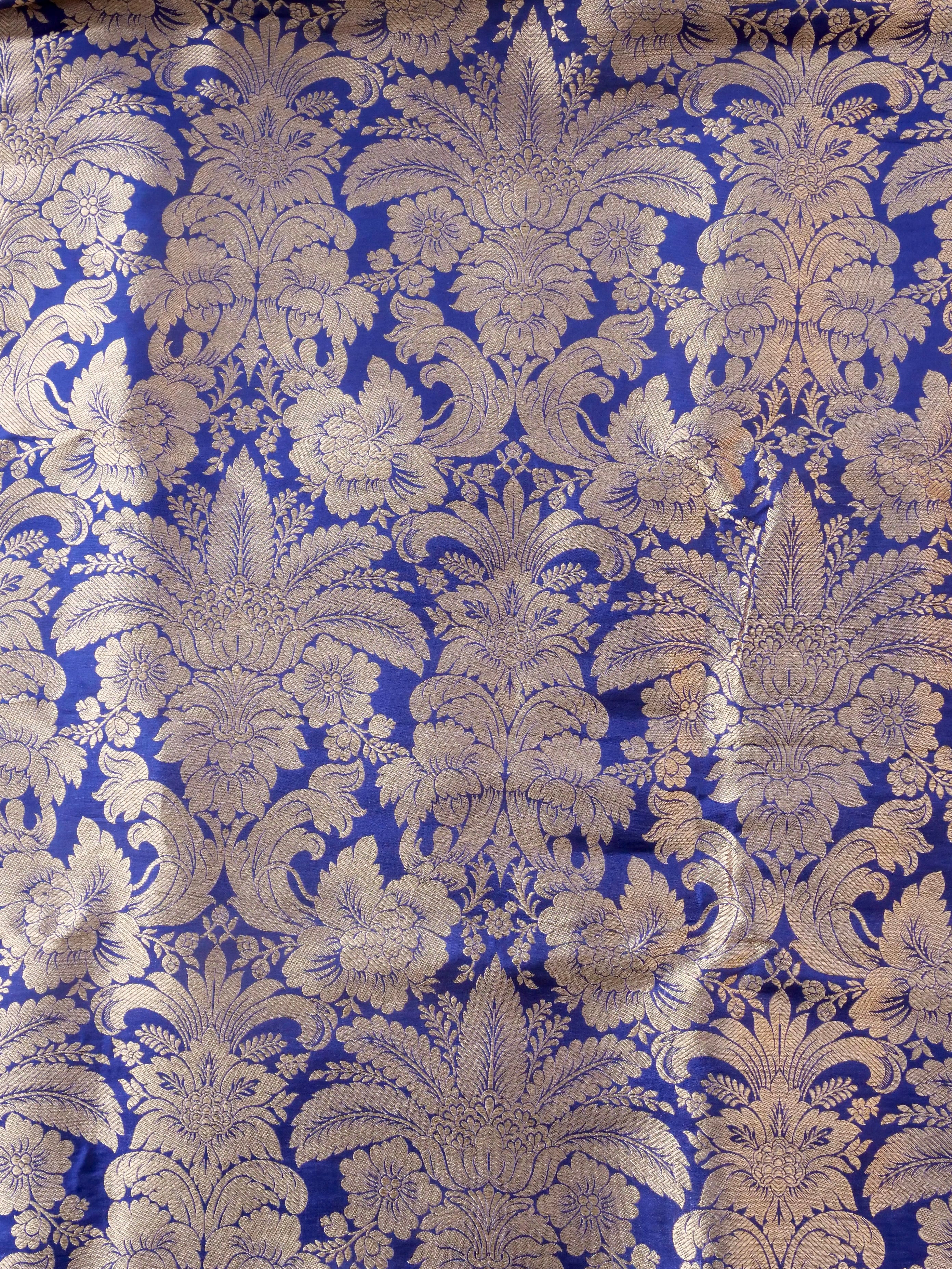 Handloom Pure Brocade Banarasi Fabric