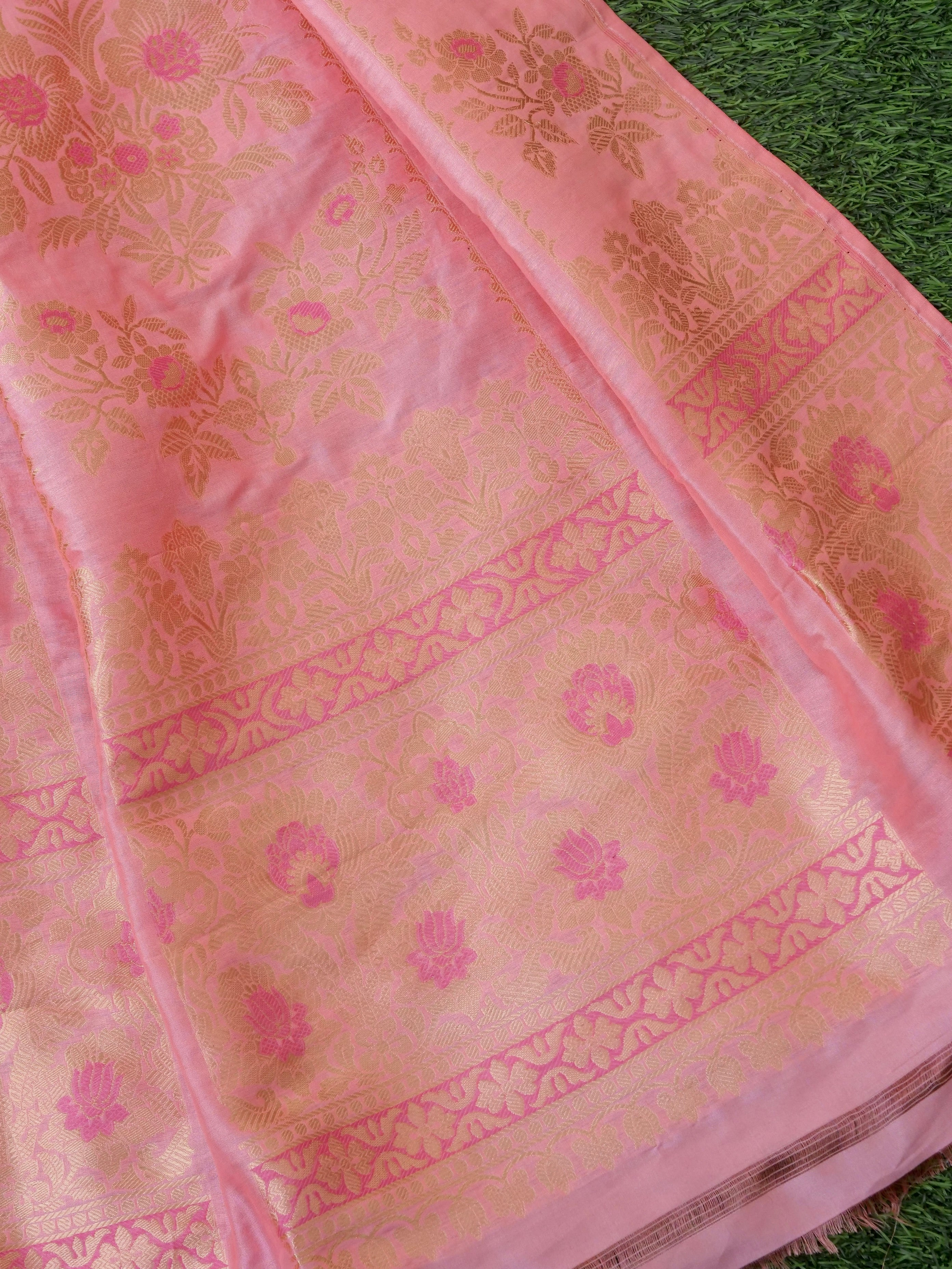 Handloom Banarasi Katan Silk Tarni Kalidar Lehenga