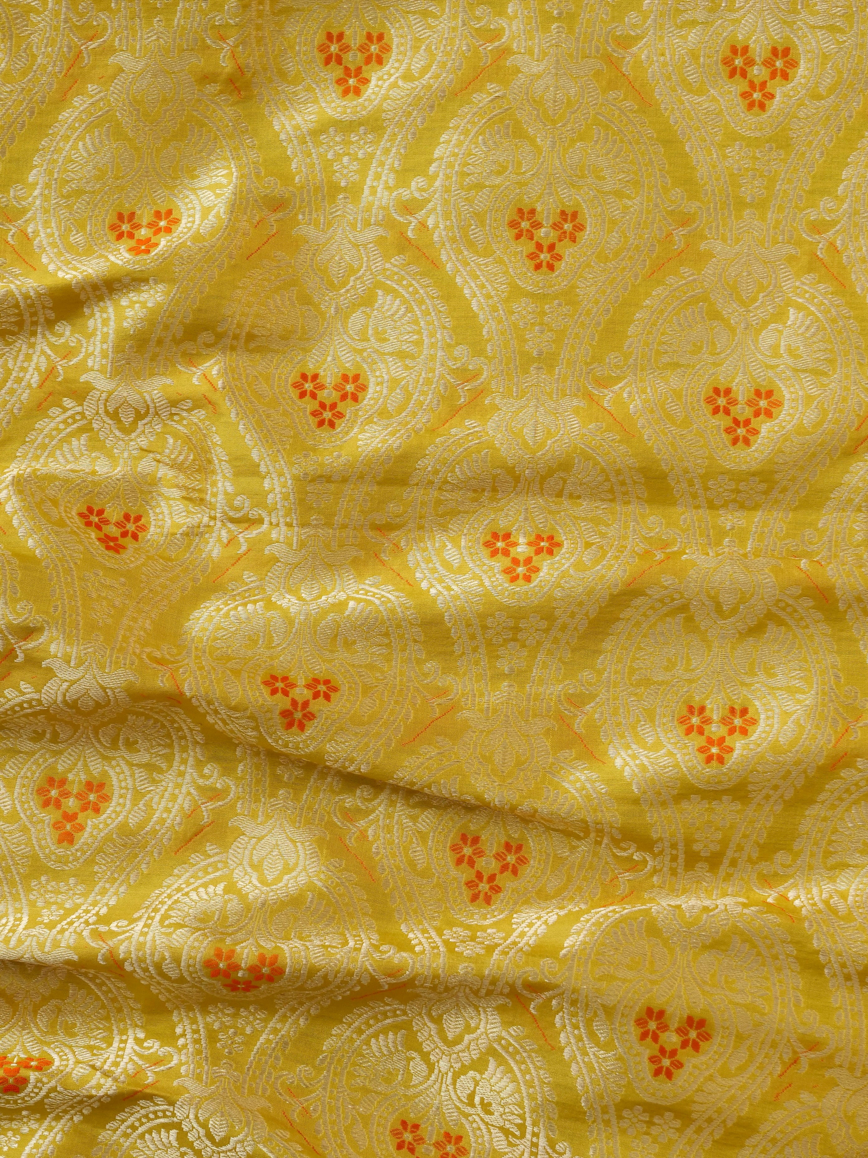 Handloom Banarasi Katan Silk Lavnaya Kalidar Lehenga