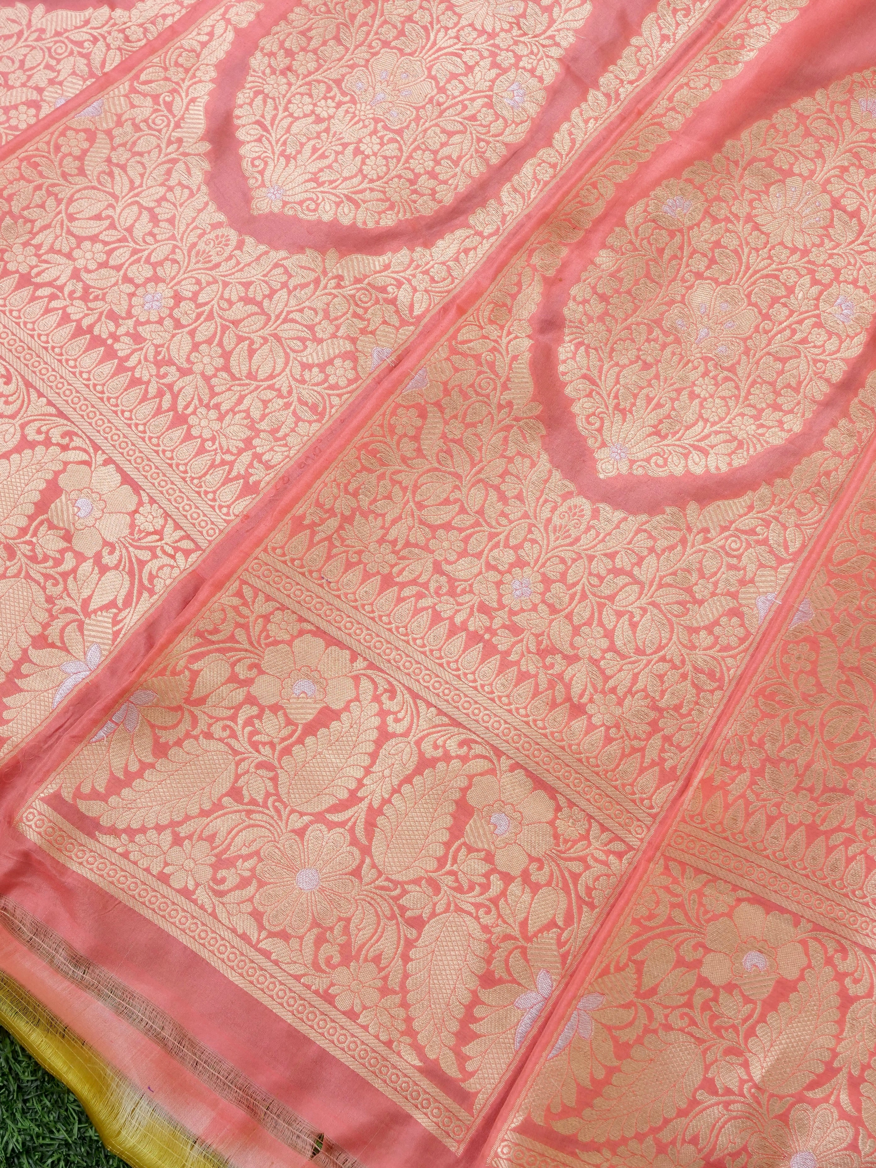 Handloom Banarasi Katan Silk Vrita Kalidar Lehenga