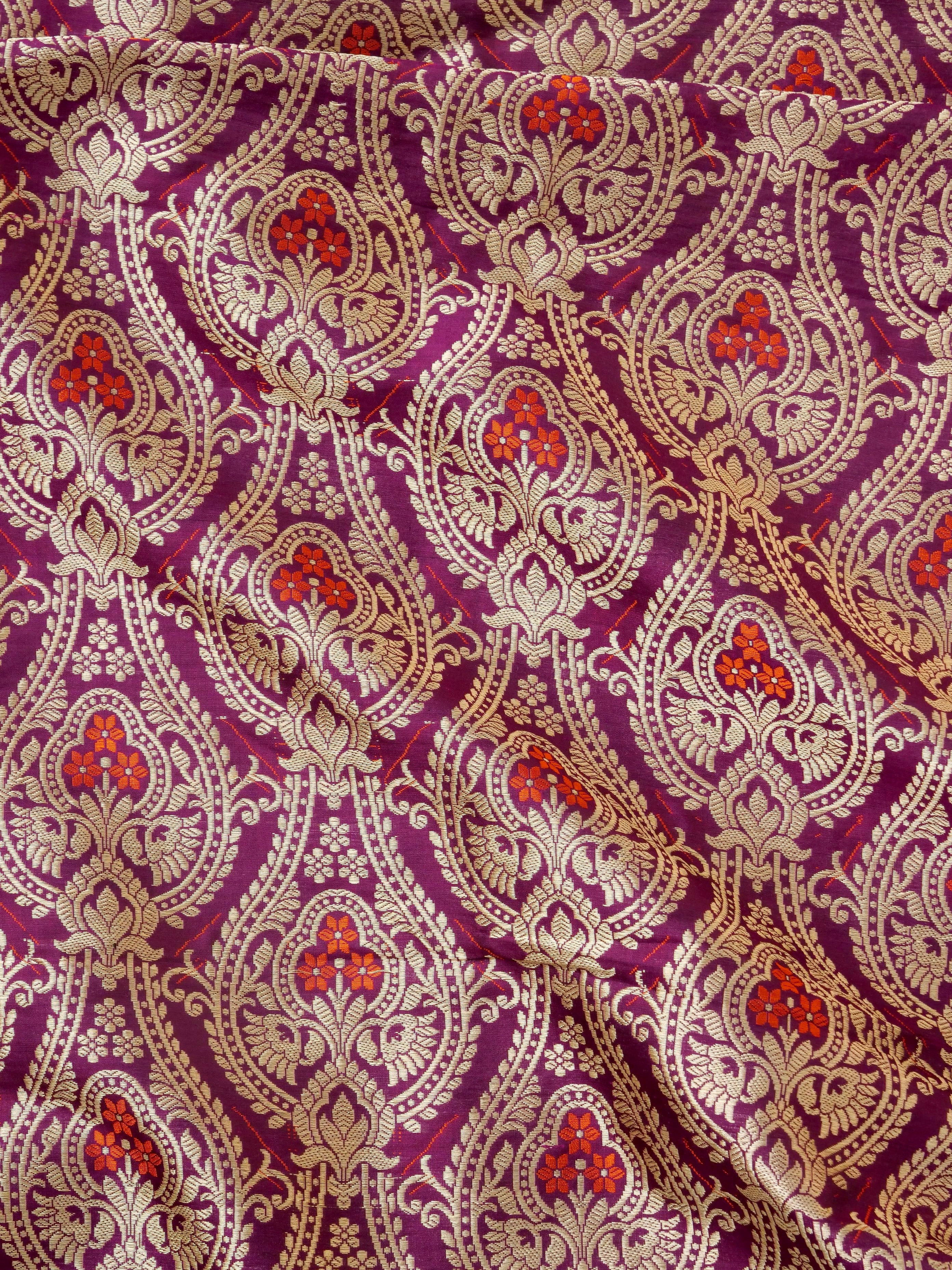 Handloom Banarasi Katan Silk Vanlata Kalidar Lehenga