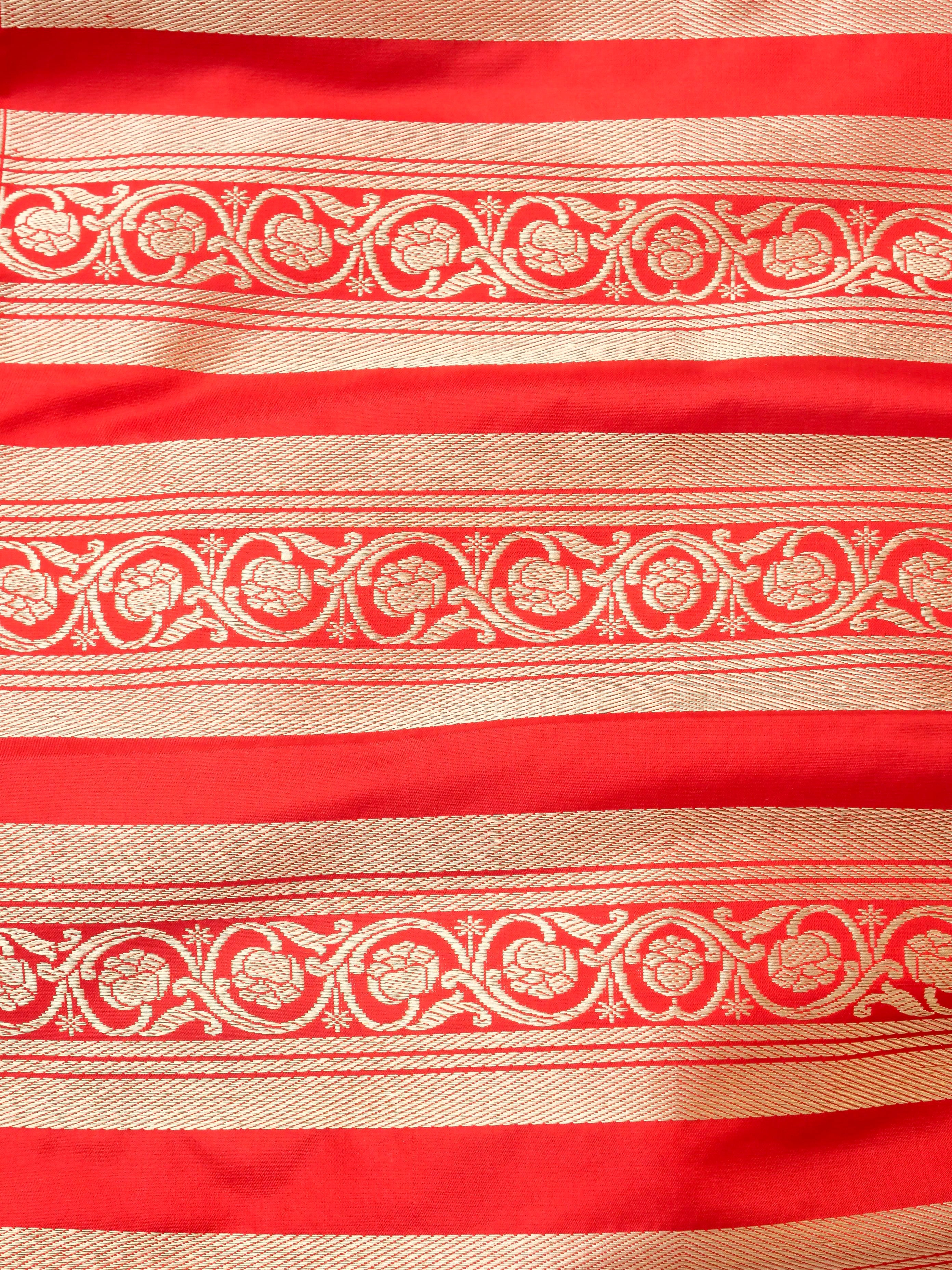 Handloom Banarasi Sateen Katan Silk Vahnika Kalidar Lehenga