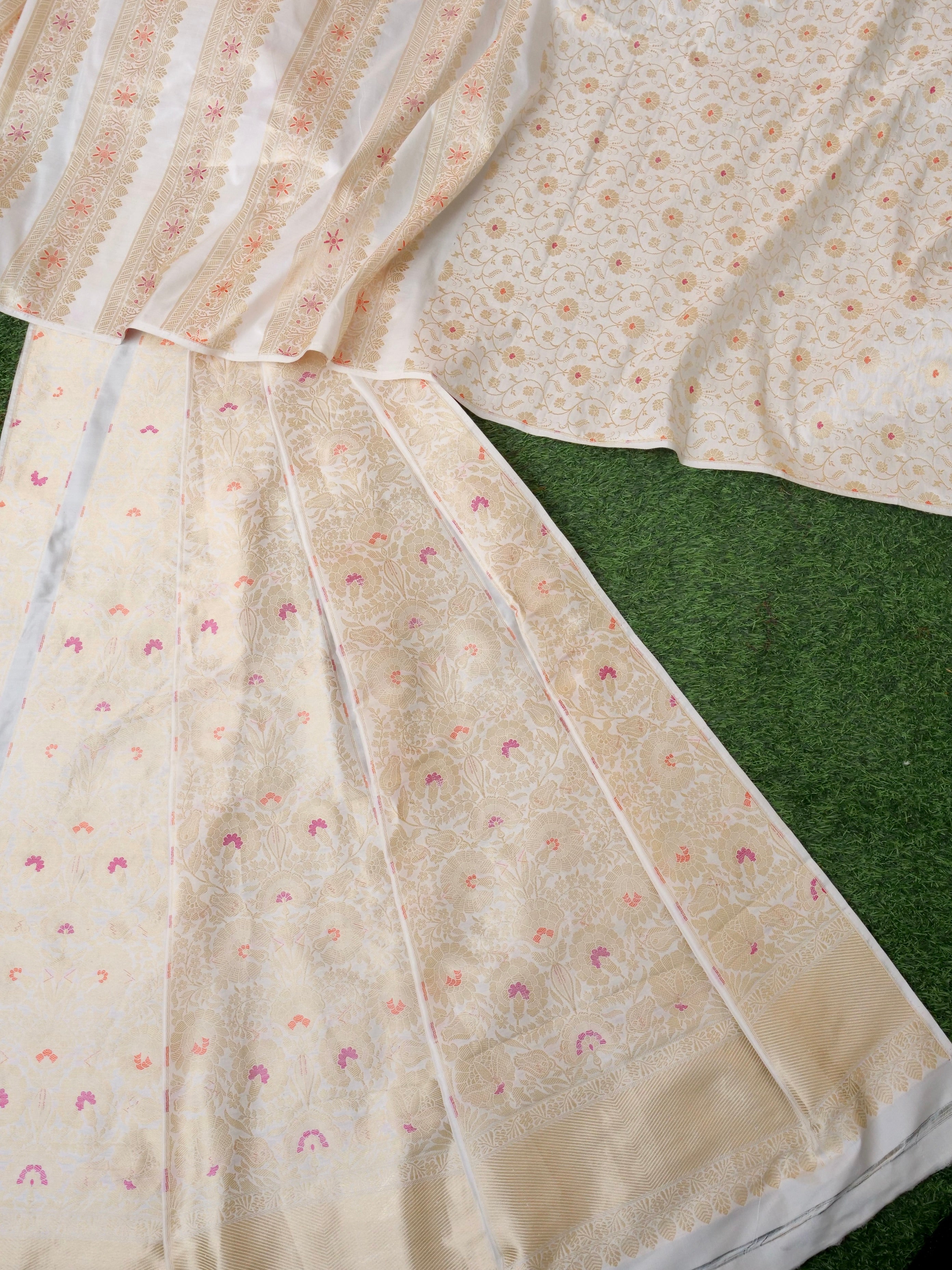 Handloom Banarasi Katan Silk Charita Kalidar Lehenga