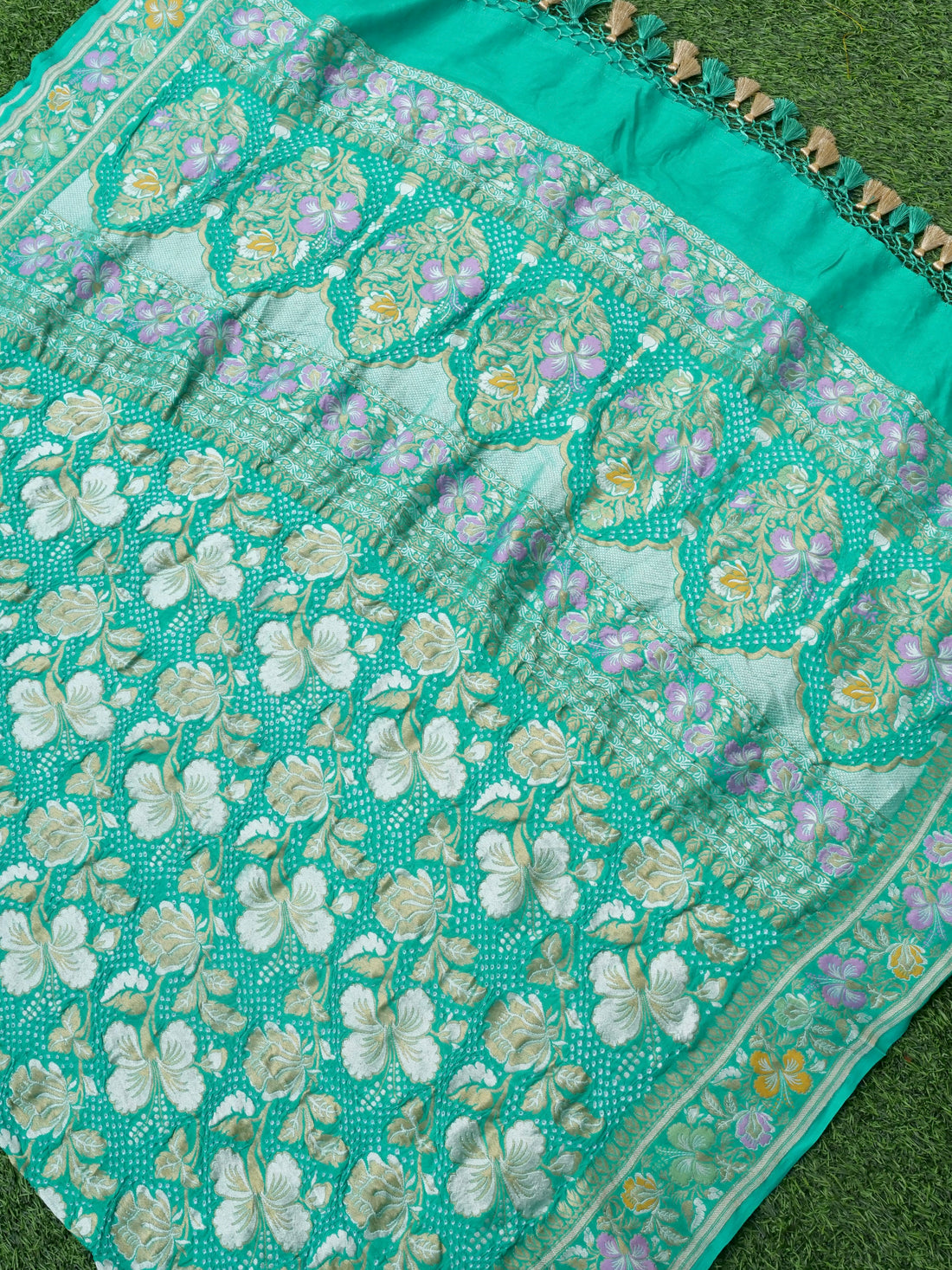 Banarasi Georgette Bandhani Dahlia Dupatta