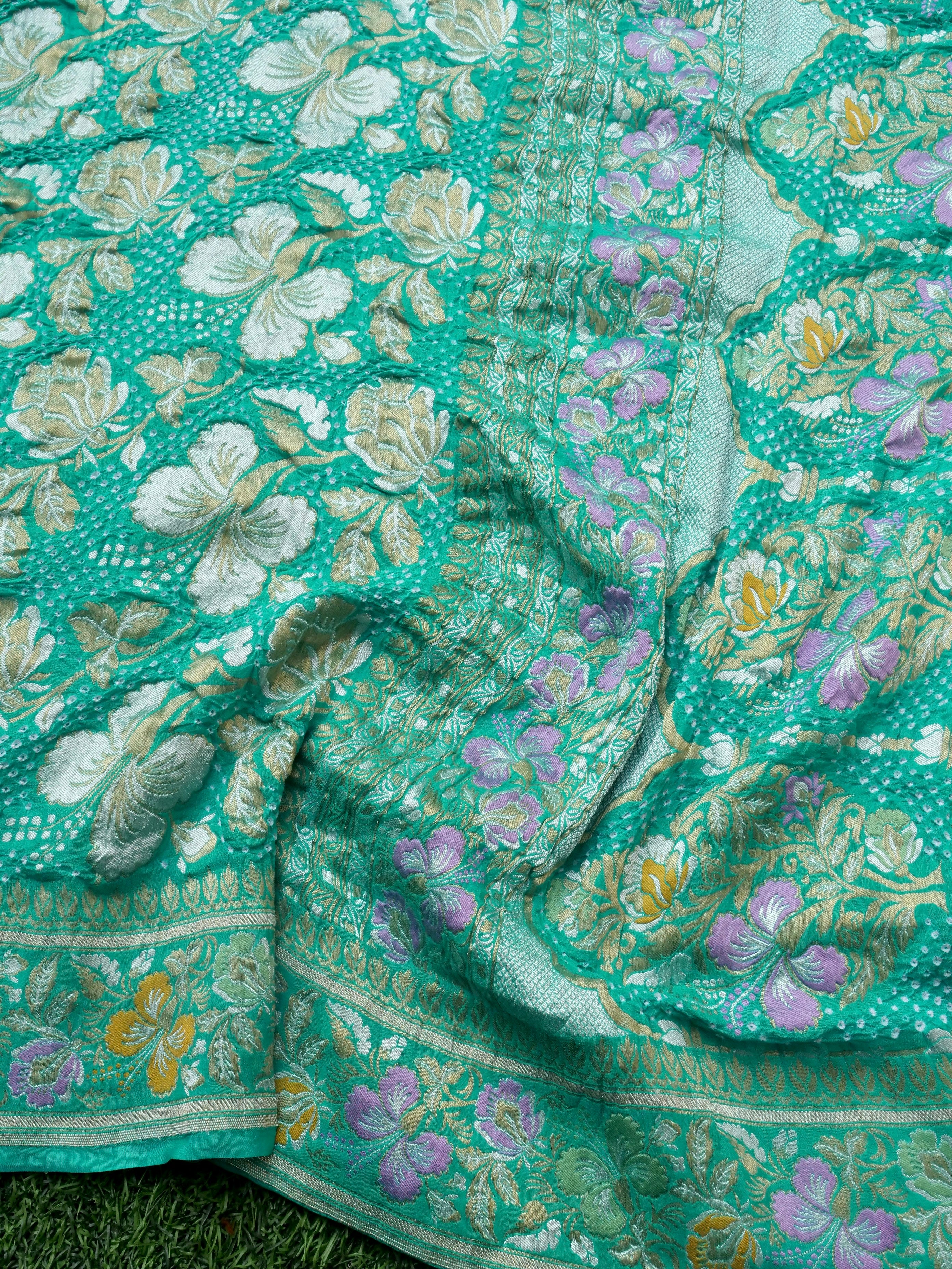 Banarasi Georgette Bandhani Dahlia Dupatta
