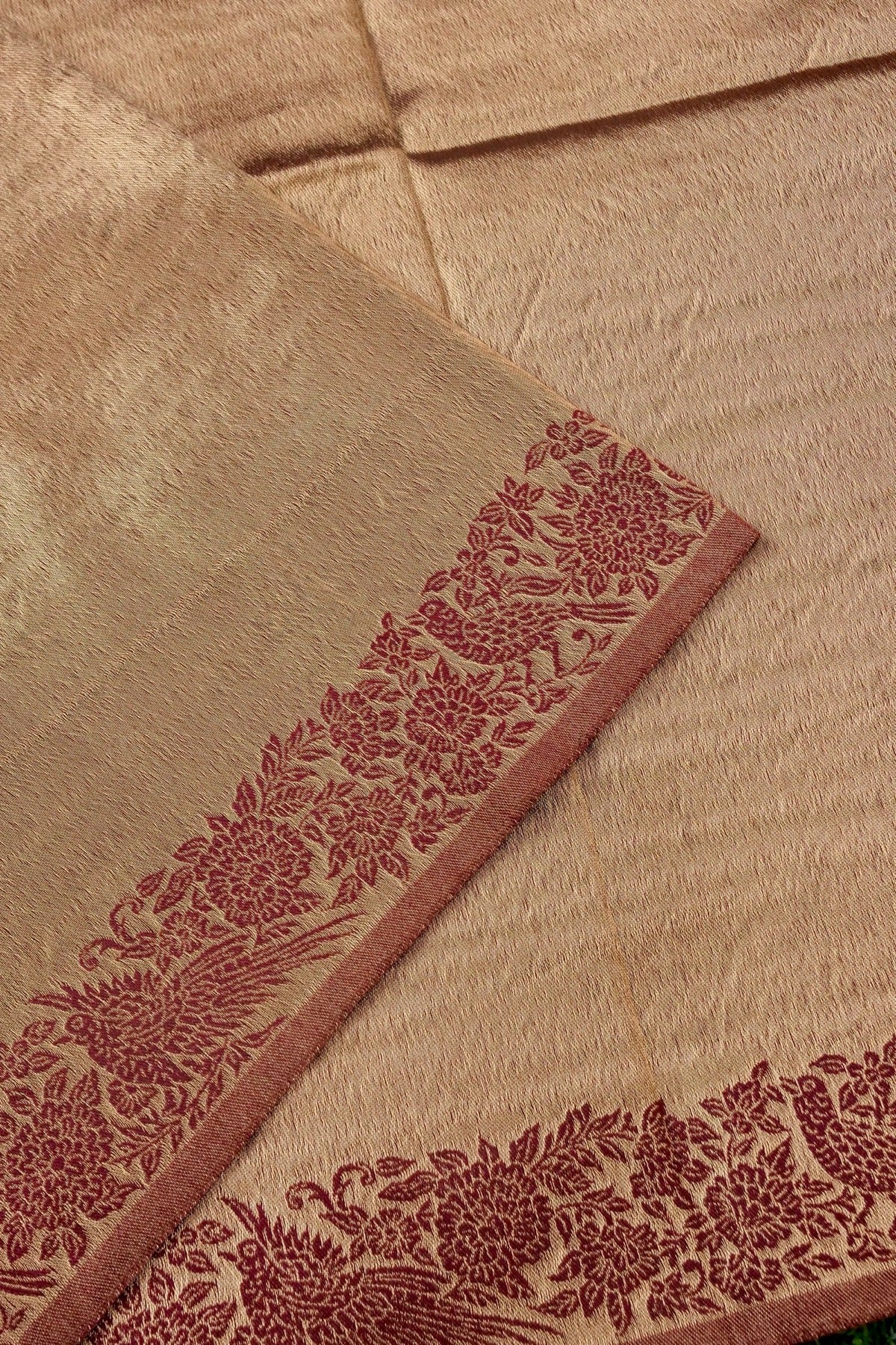 Tissue Semi Pashmina Handwoven Kashmiri Bird Shawl