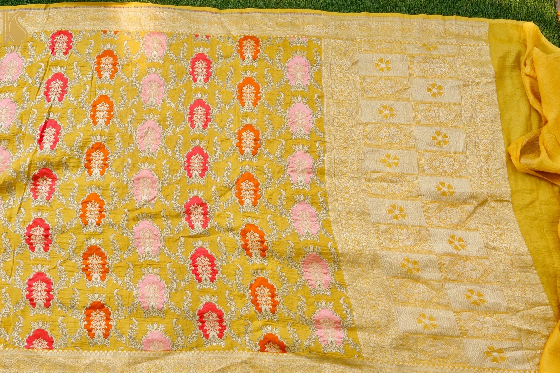 Handloom Banarasi Tussar by Georgette Silk Saree