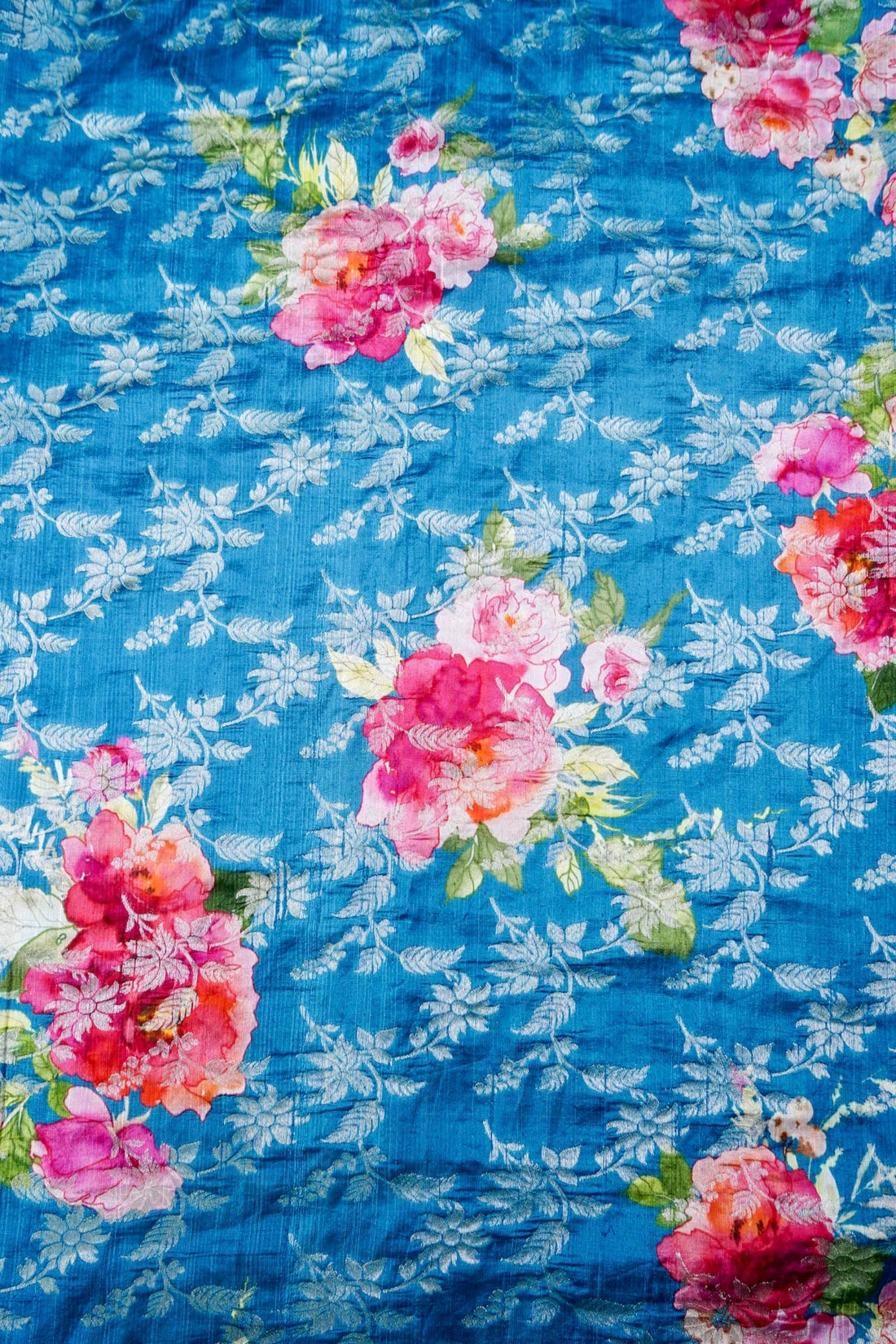 Pure Kora Tussar Silk Fabric