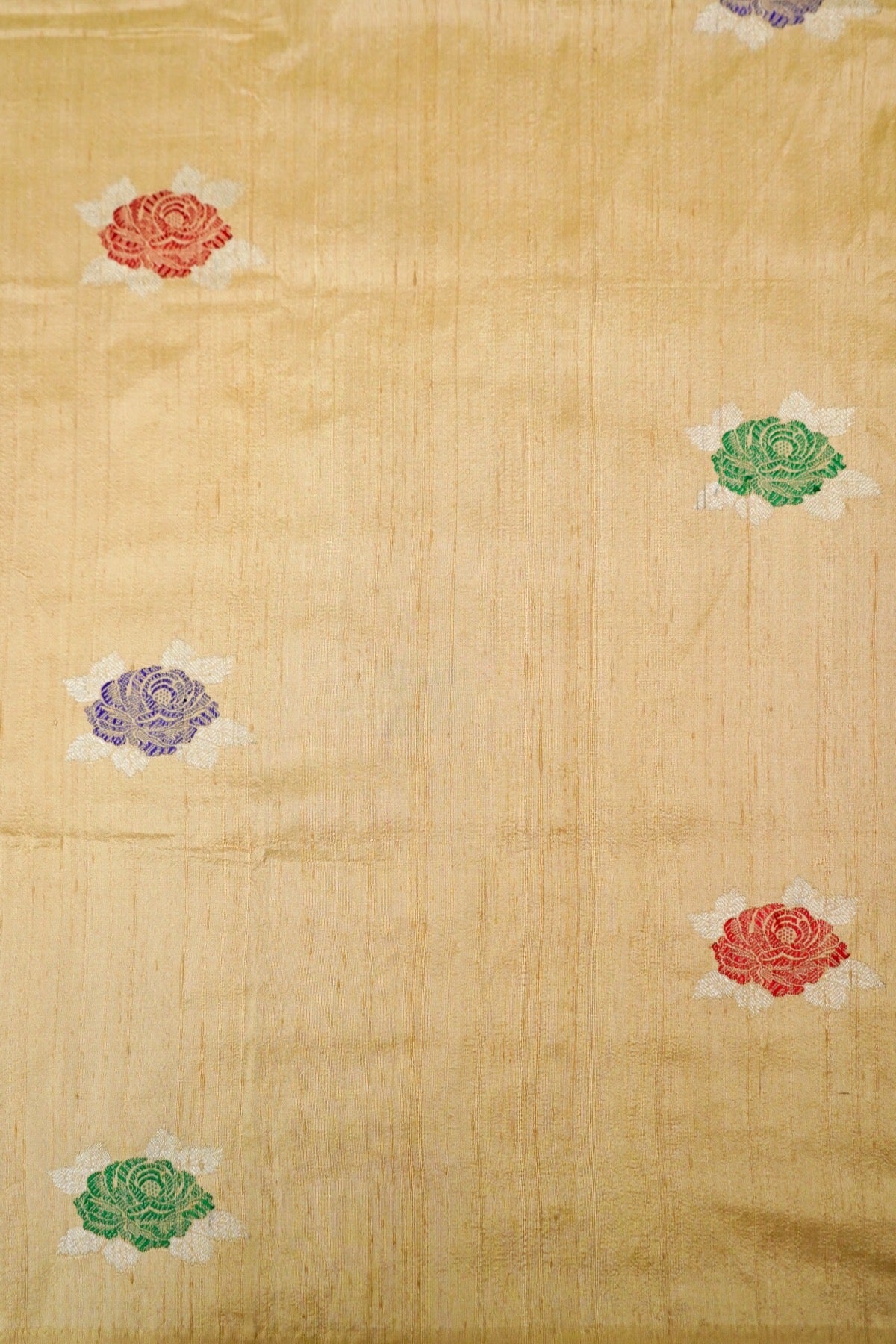 Handloom Pure Dupion Silk Banarasi Fabric