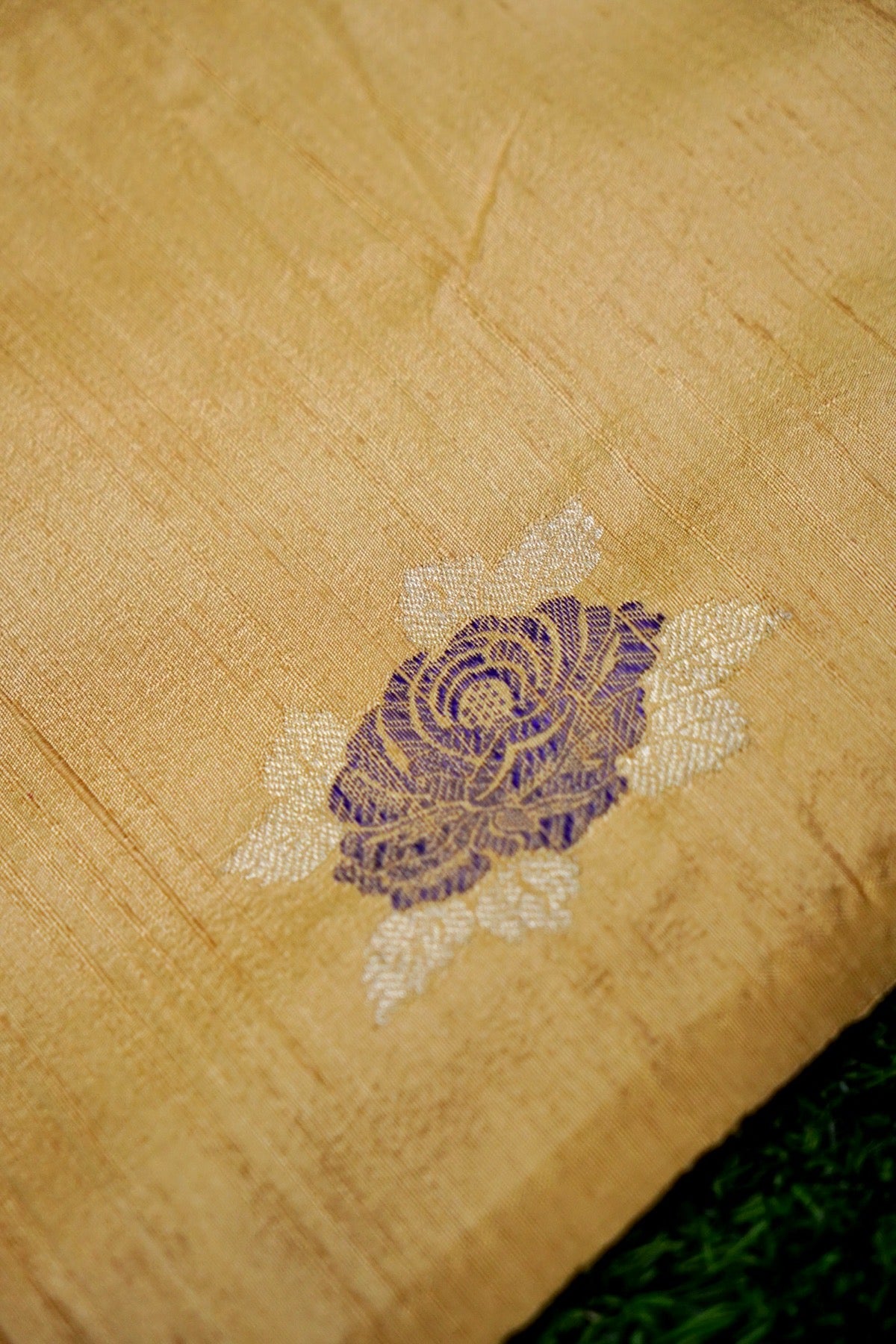 Handloom Pure Dupion Silk Banarasi Fabric