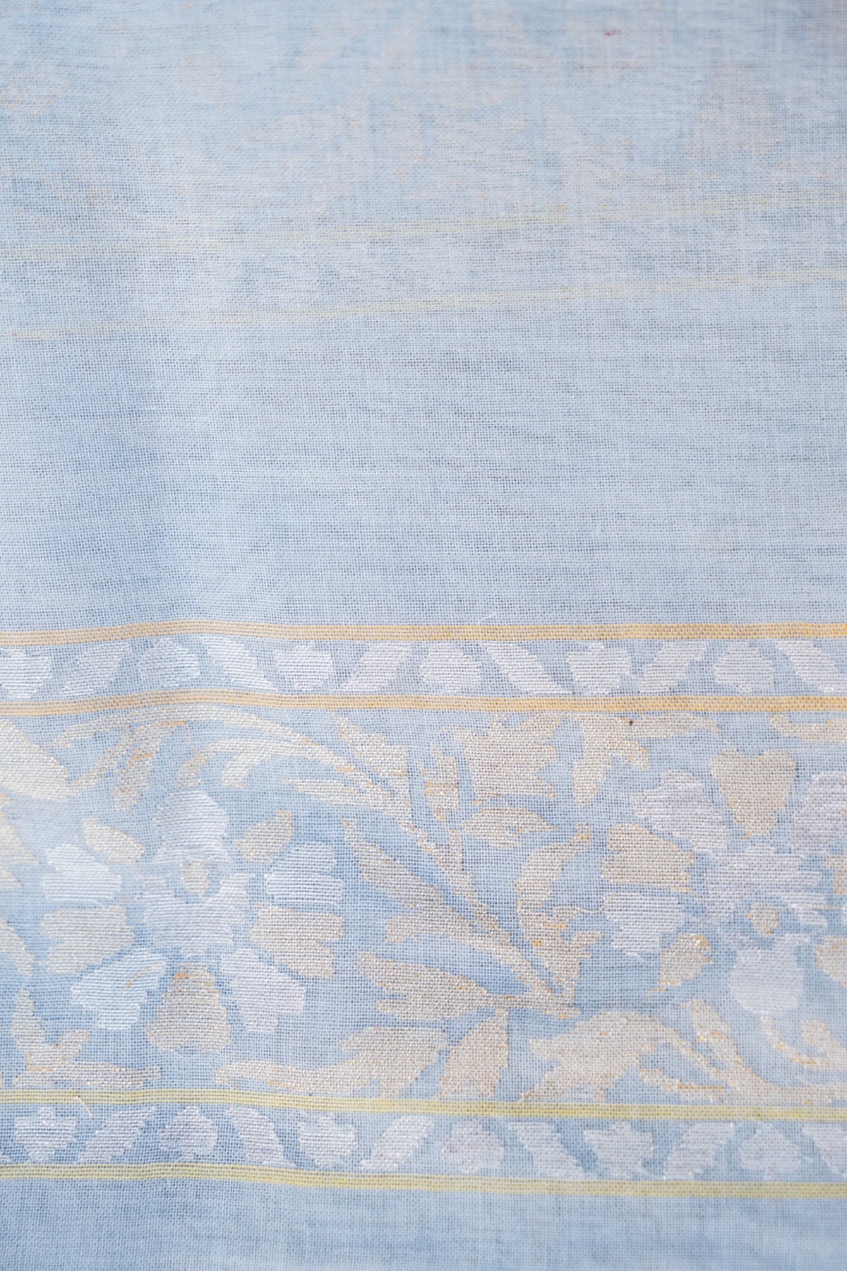 Handloom Banarasi Real Silver Zari Cotton Saree - Khinkhwab