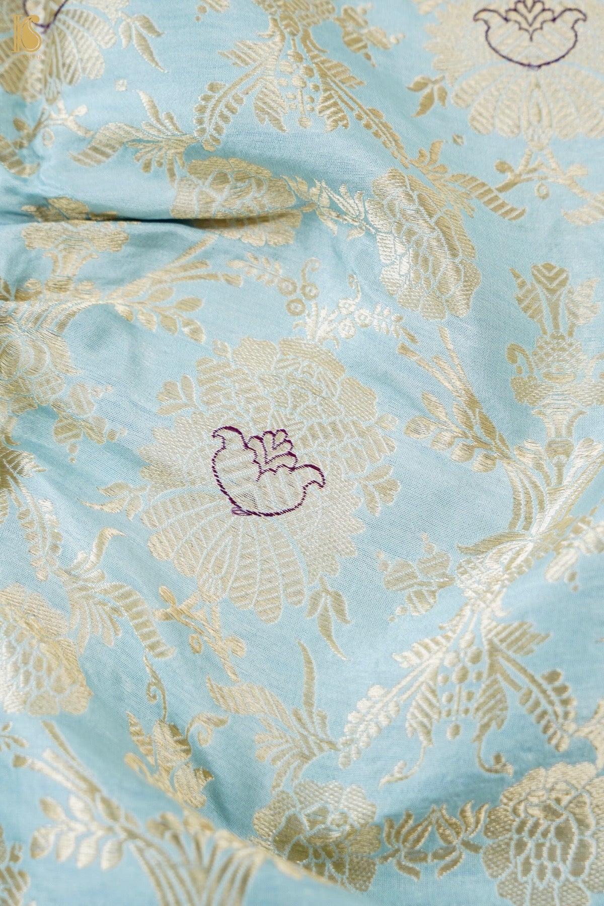 Handloom Banarasi Mehraab Kurta Fabric with Hand Embriodery