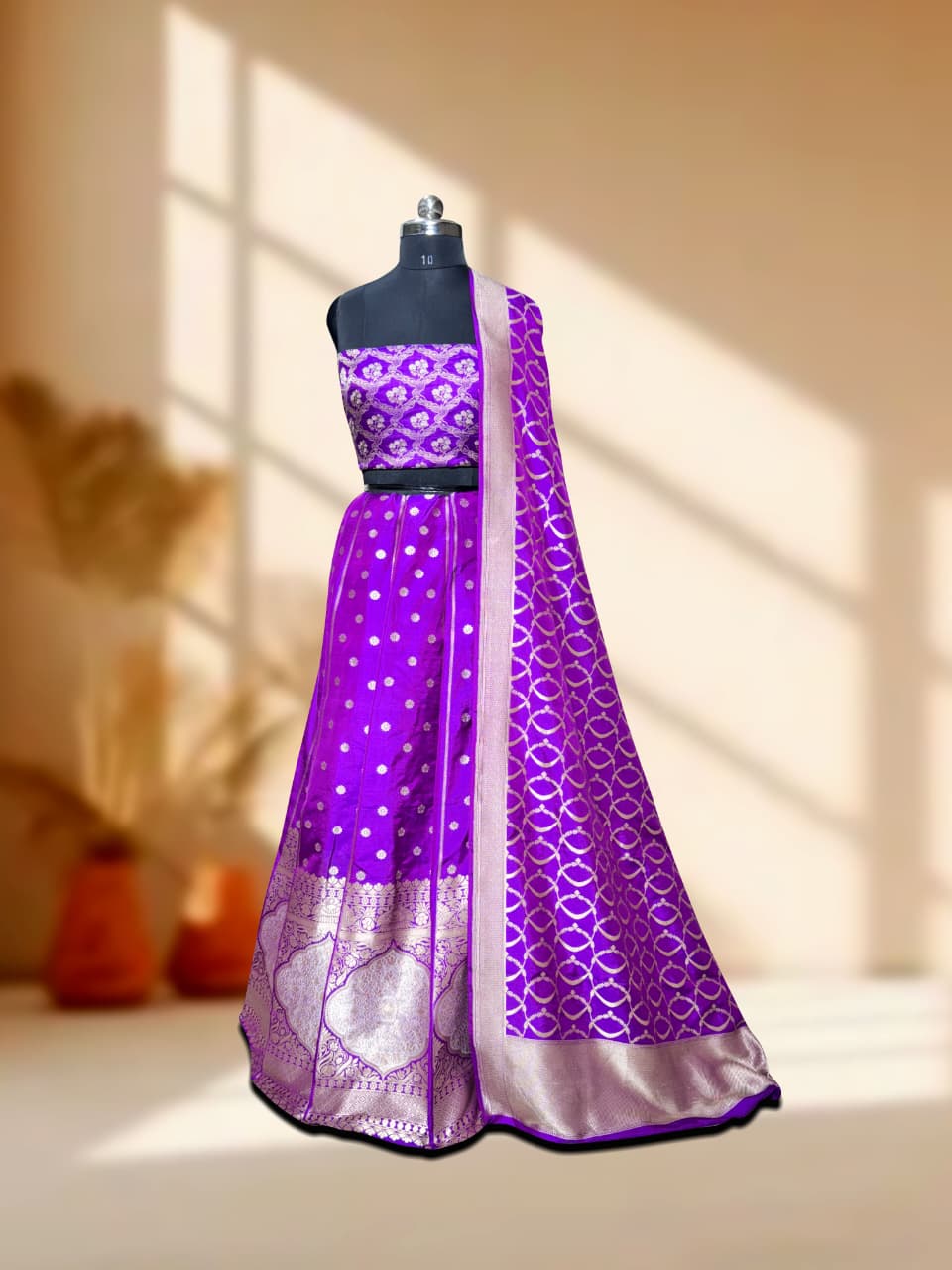 Handloom Banarasi Katan Silk Kalidar Inara Lehenga